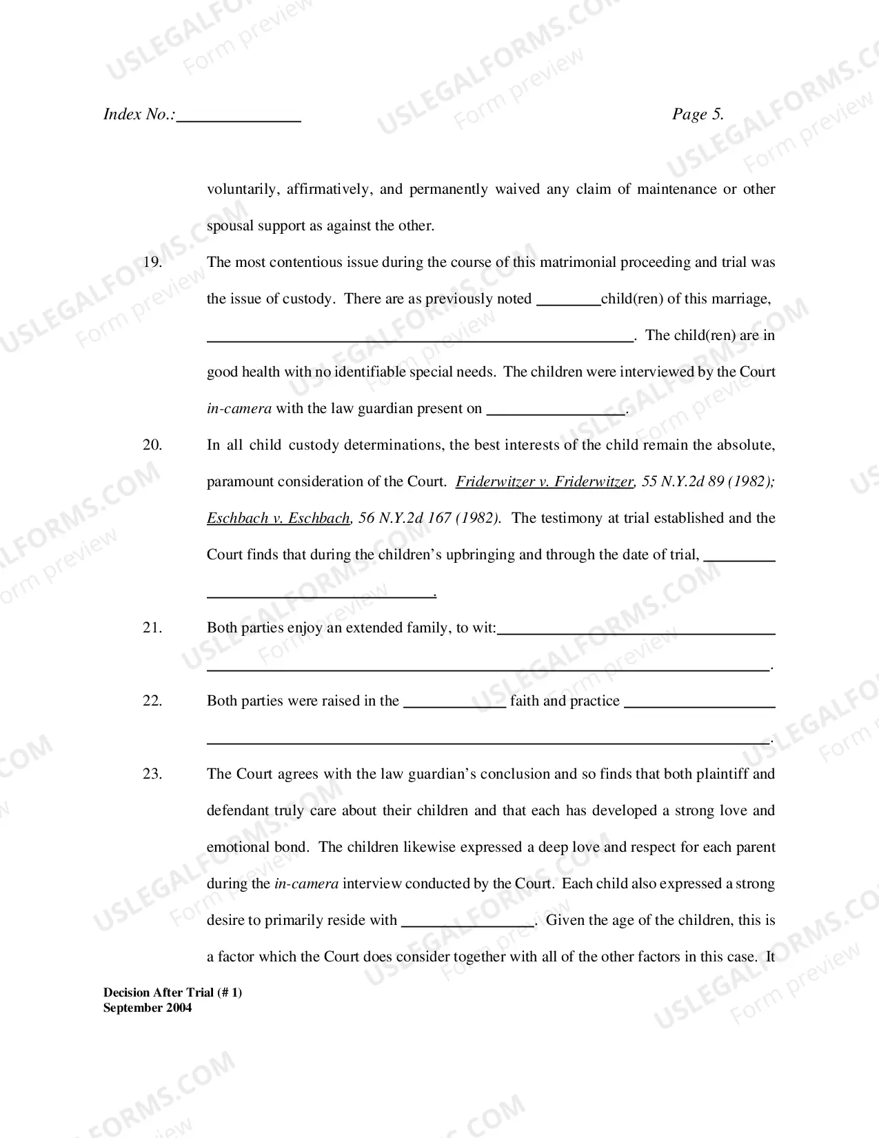 Preview Decision After Trial (No. 1)