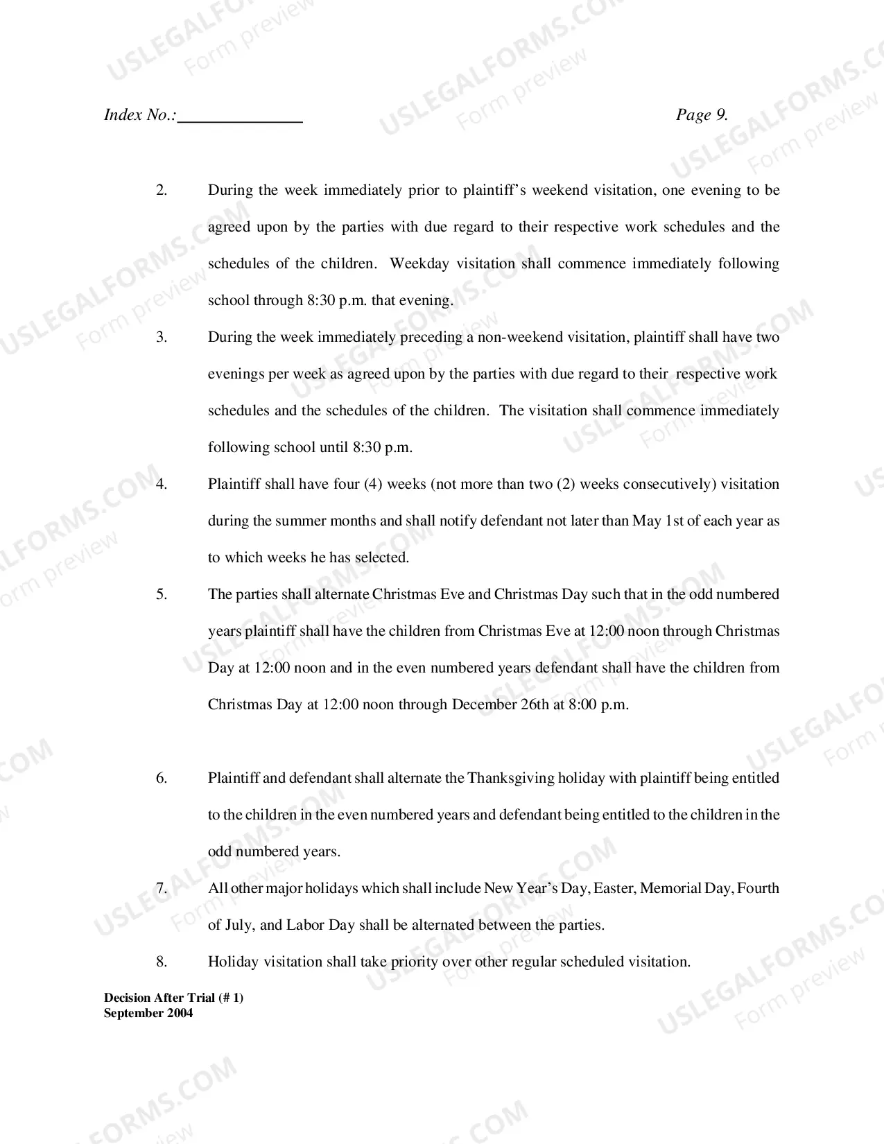 Preview Decision After Trial (No. 1)