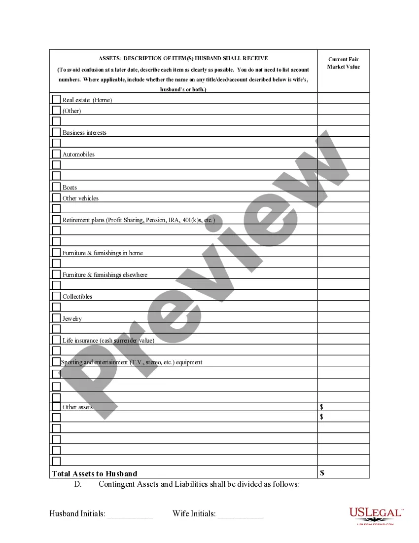 Preview Marital Domestic Separation and Property Settlement Agreement Minor Children Parties May have Joint Property or Debts Effective Immediately