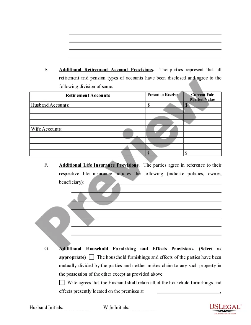 Preview Marital Domestic Separation and Property Settlement Agreement Minor Children Parties May have Joint Property or Debts Effective Immediately