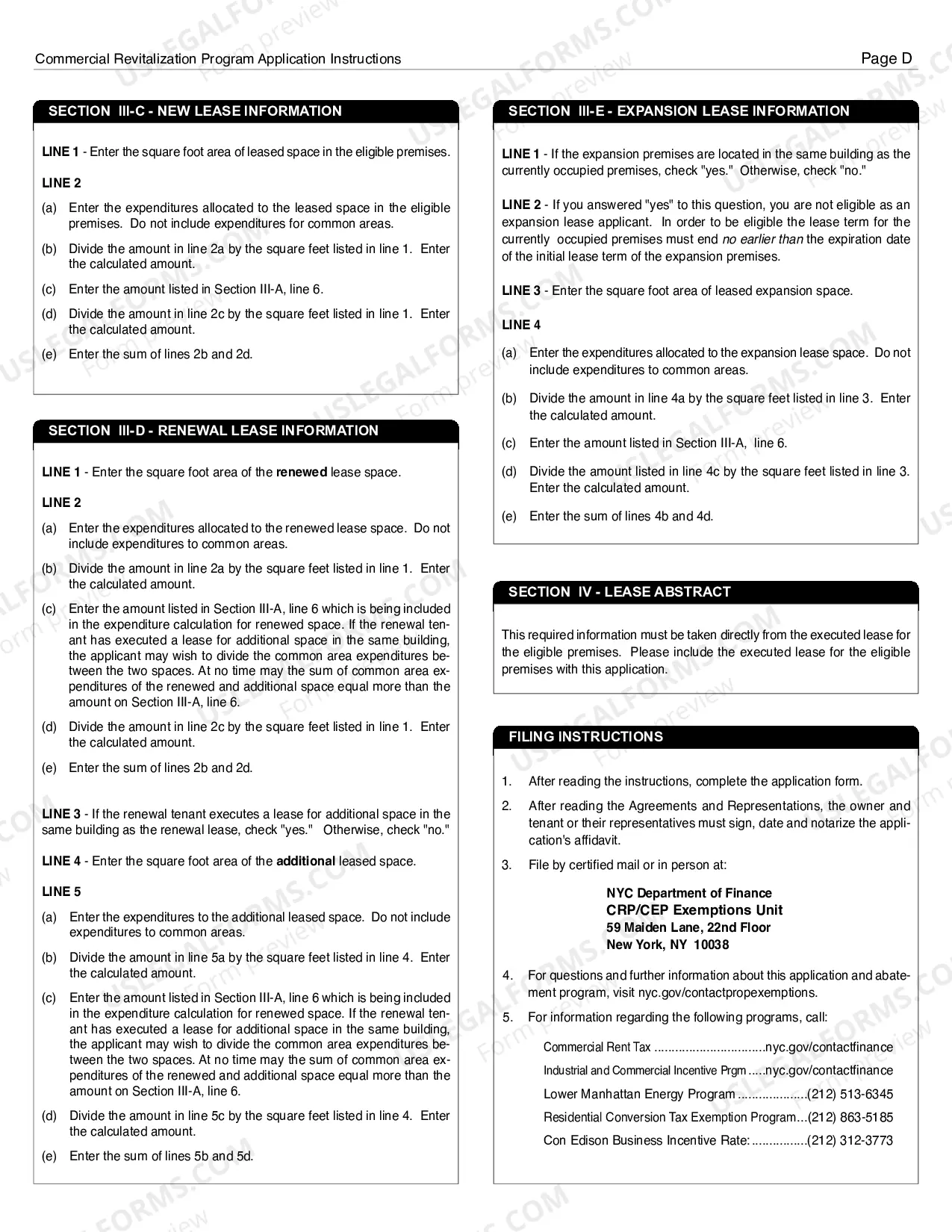 Preview Commercial Revitalization Program Application