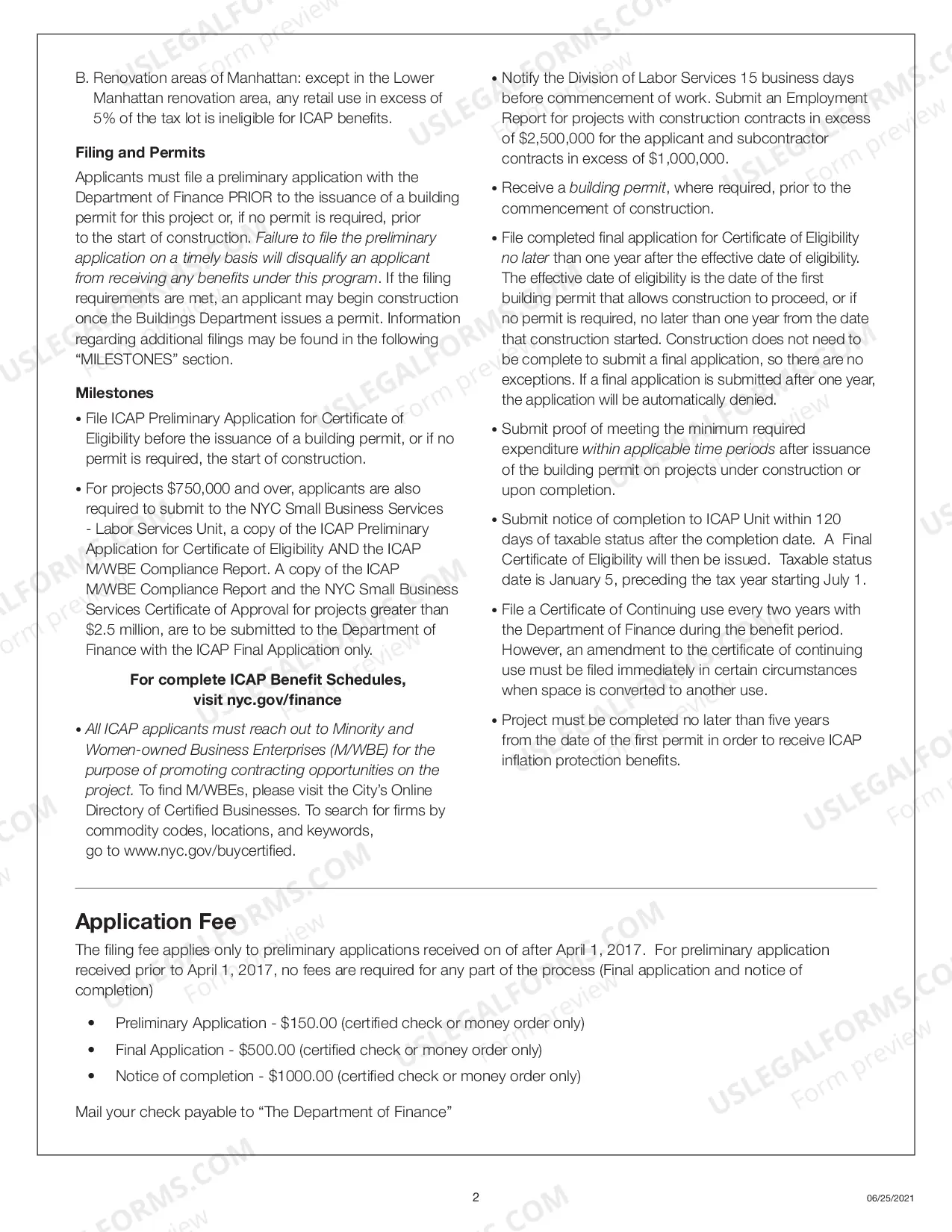 Preview Industrial And Commercial Abatement Program Preliminary Application