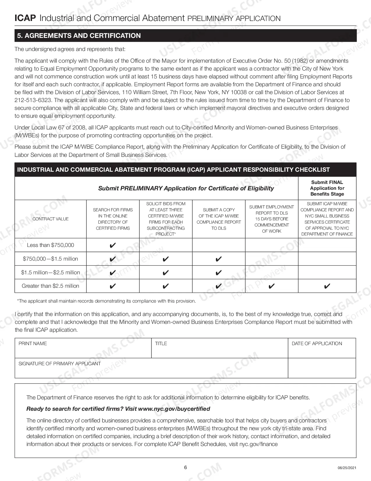Preview Industrial And Commercial Abatement Program Preliminary Application