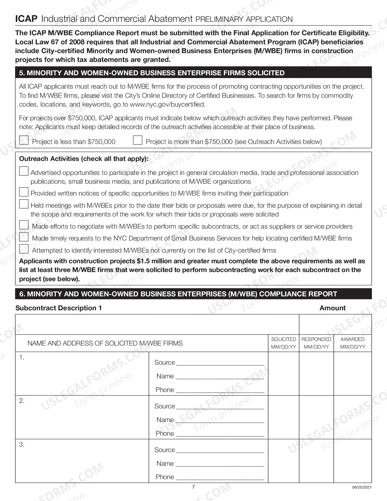 Preview Industrial And Commercial Abatement Program Preliminary Application