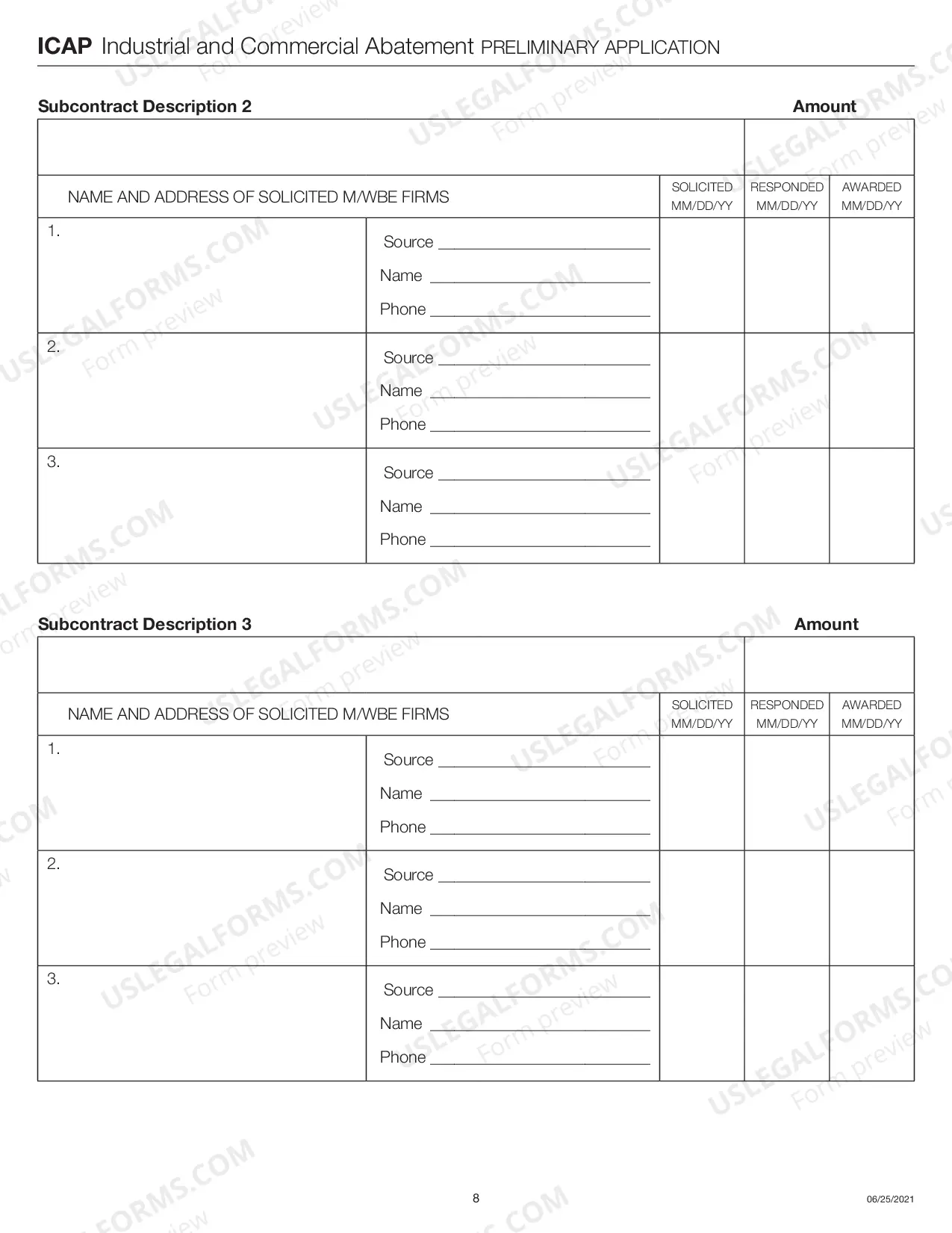Preview Industrial And Commercial Abatement Program Preliminary Application
