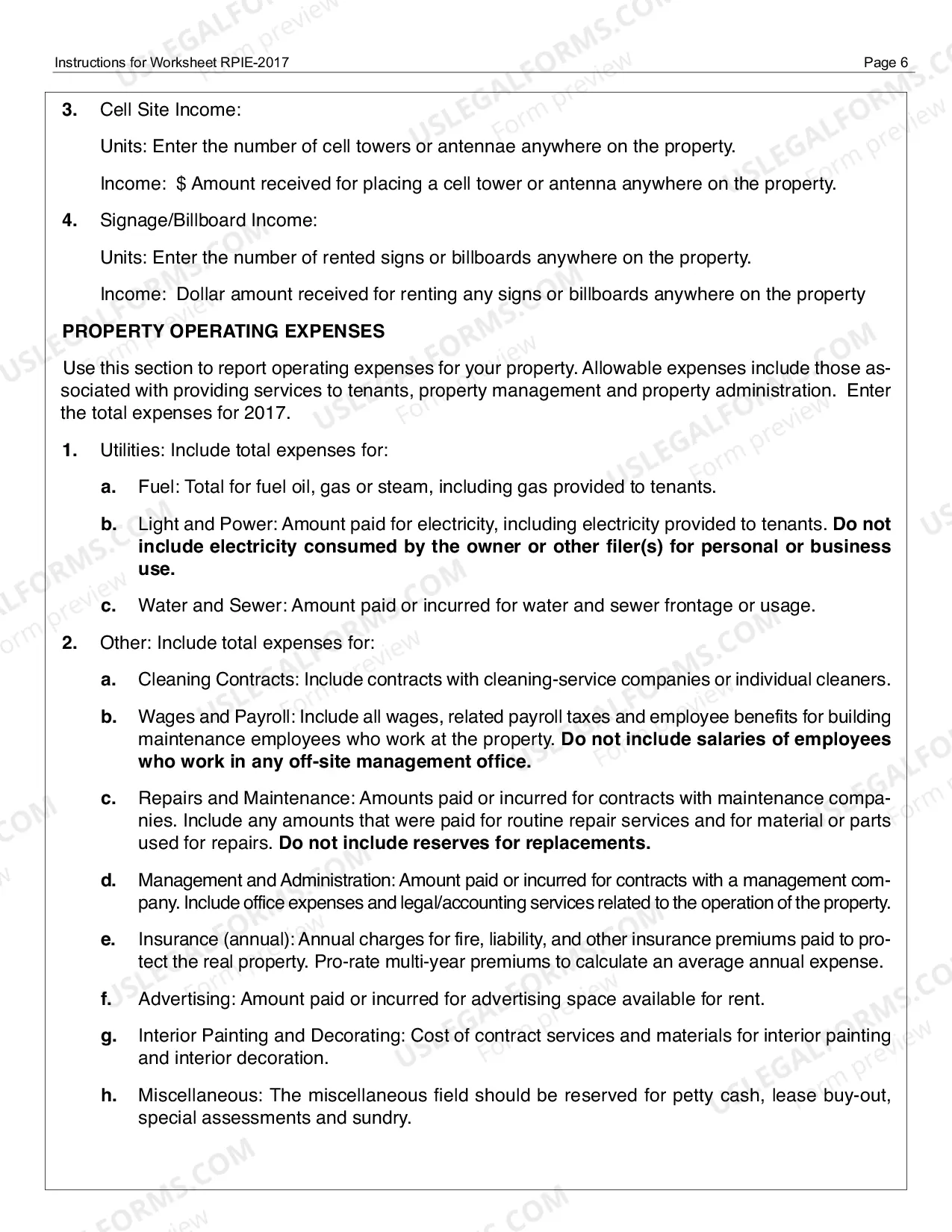 Preview RPIE-2017 Worksheet and Instructions