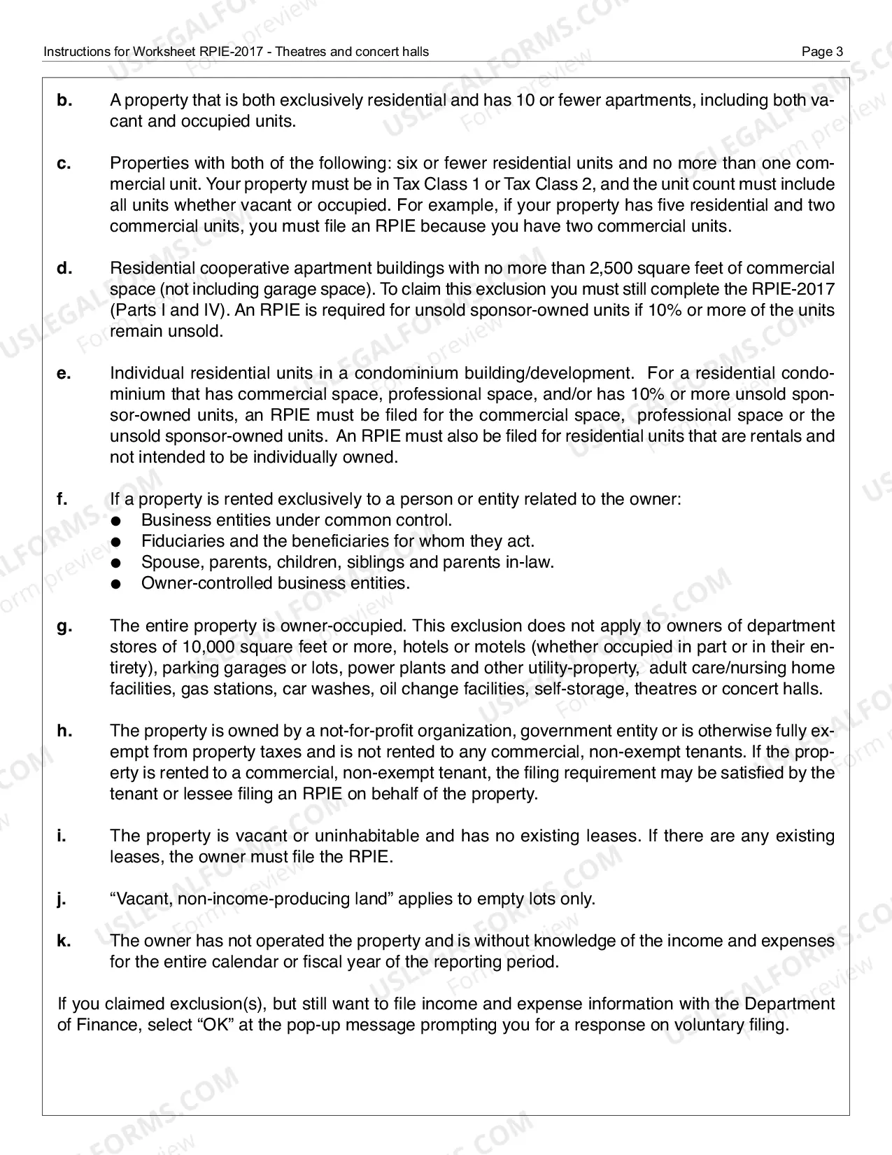 Preview RPIE-2017 Worksheet and Instructions for Theatres/Concert Halls