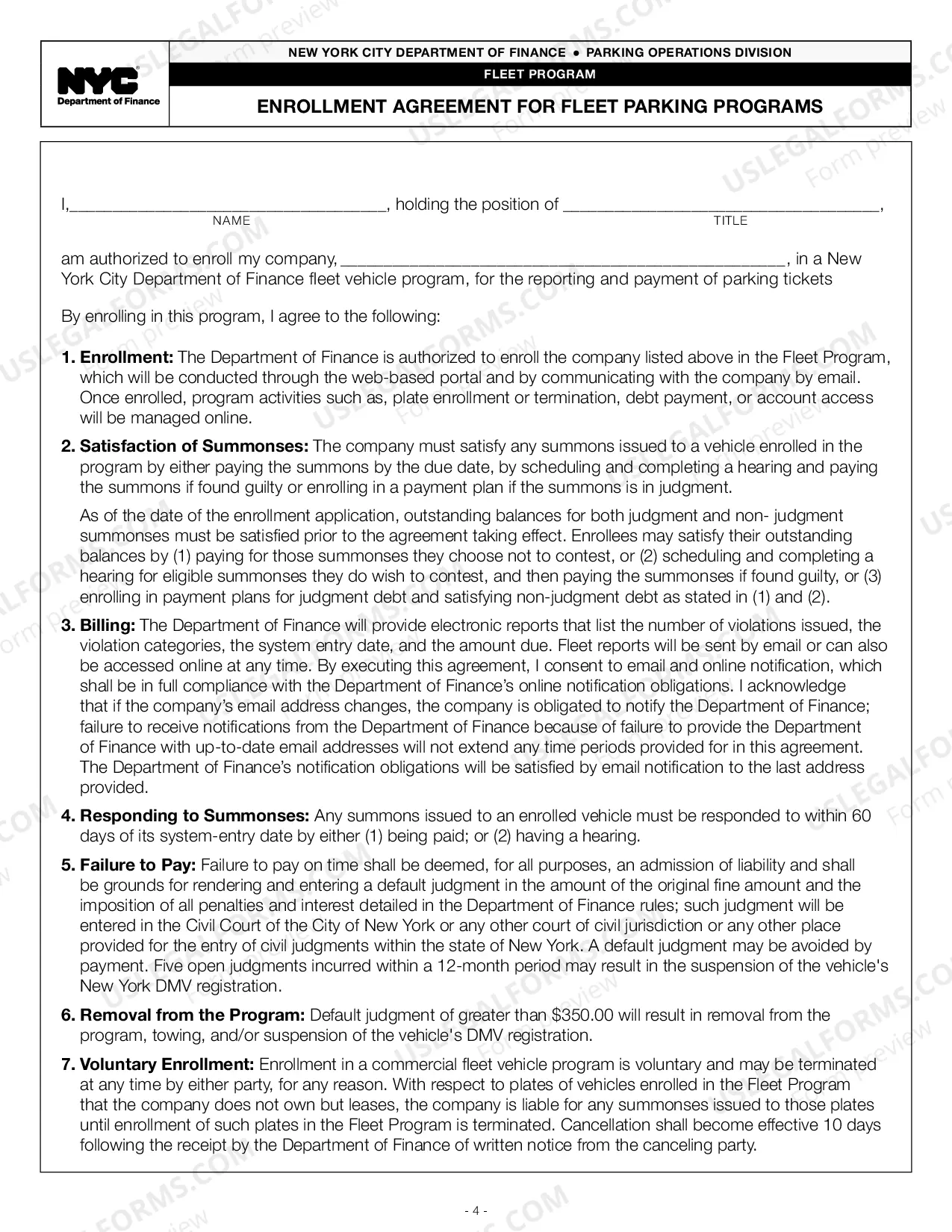 Preview Commercial Vehicle Initial Enrollment Application