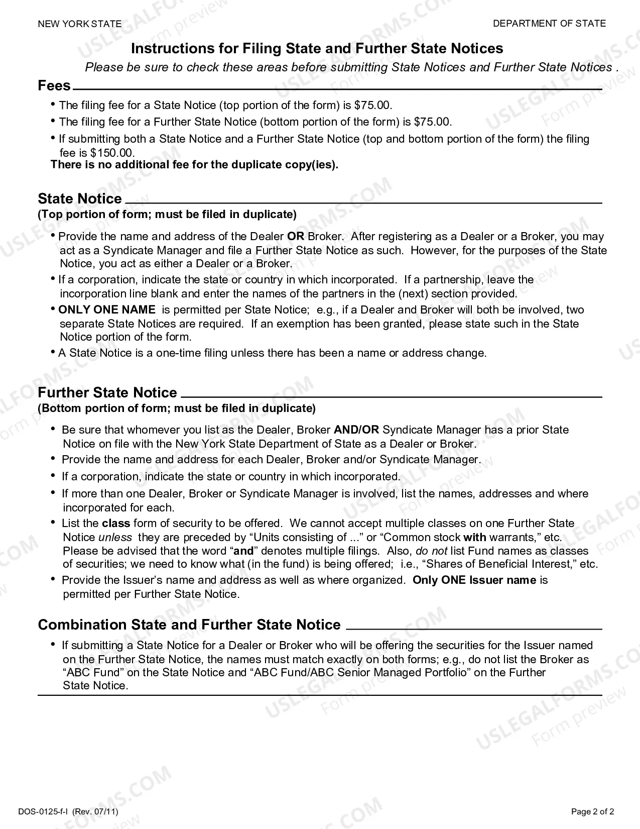 Preview State Notice And Further State Notice