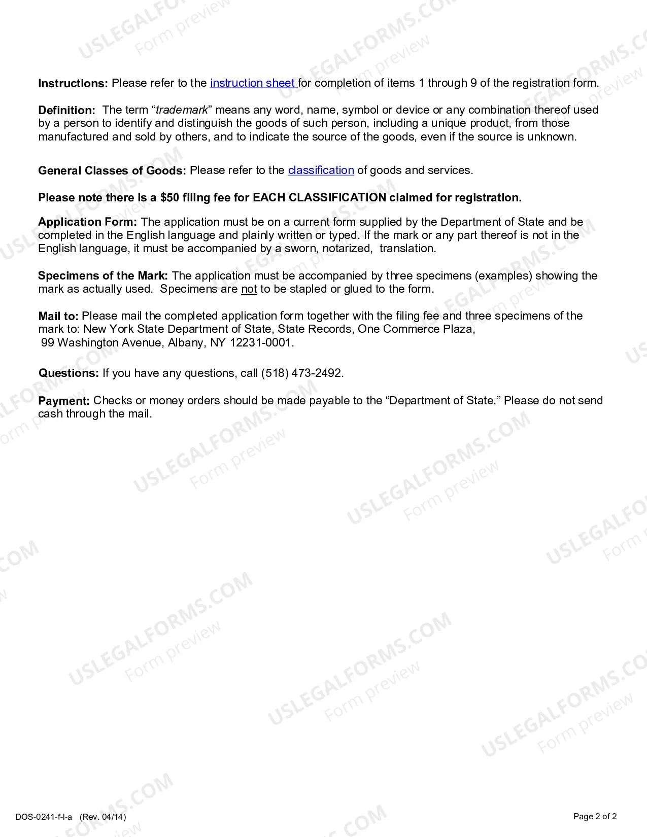 Preview Original Application To Register A Trademark