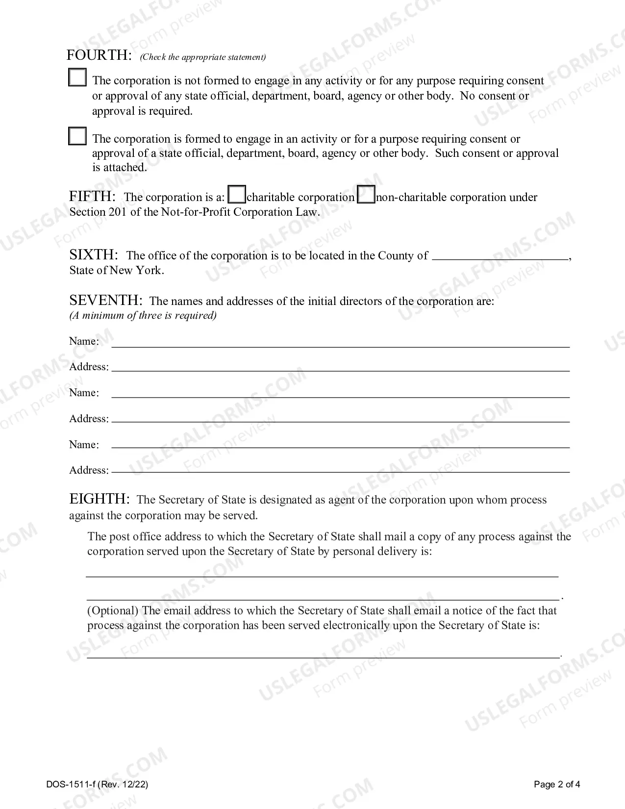 Preview Certificate of Incorporation