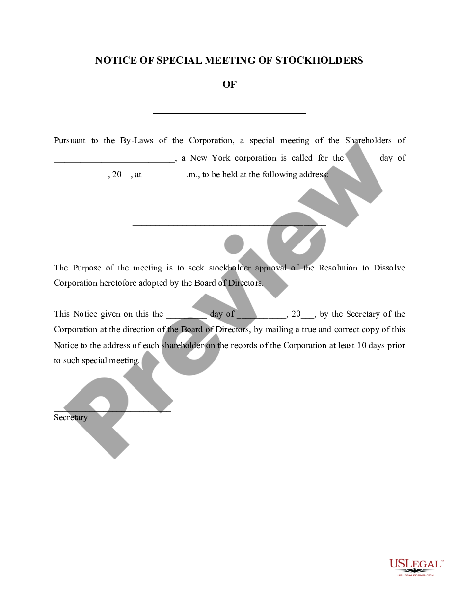 page 9 New York Dissolution Package to Dissolve Corporation preview