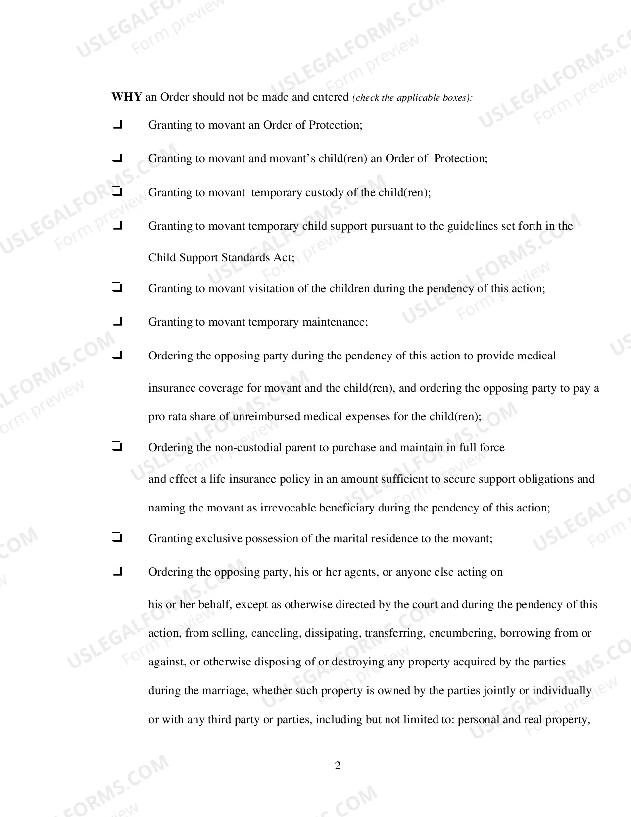 Preview Order To Show Cause For Temporary Relief