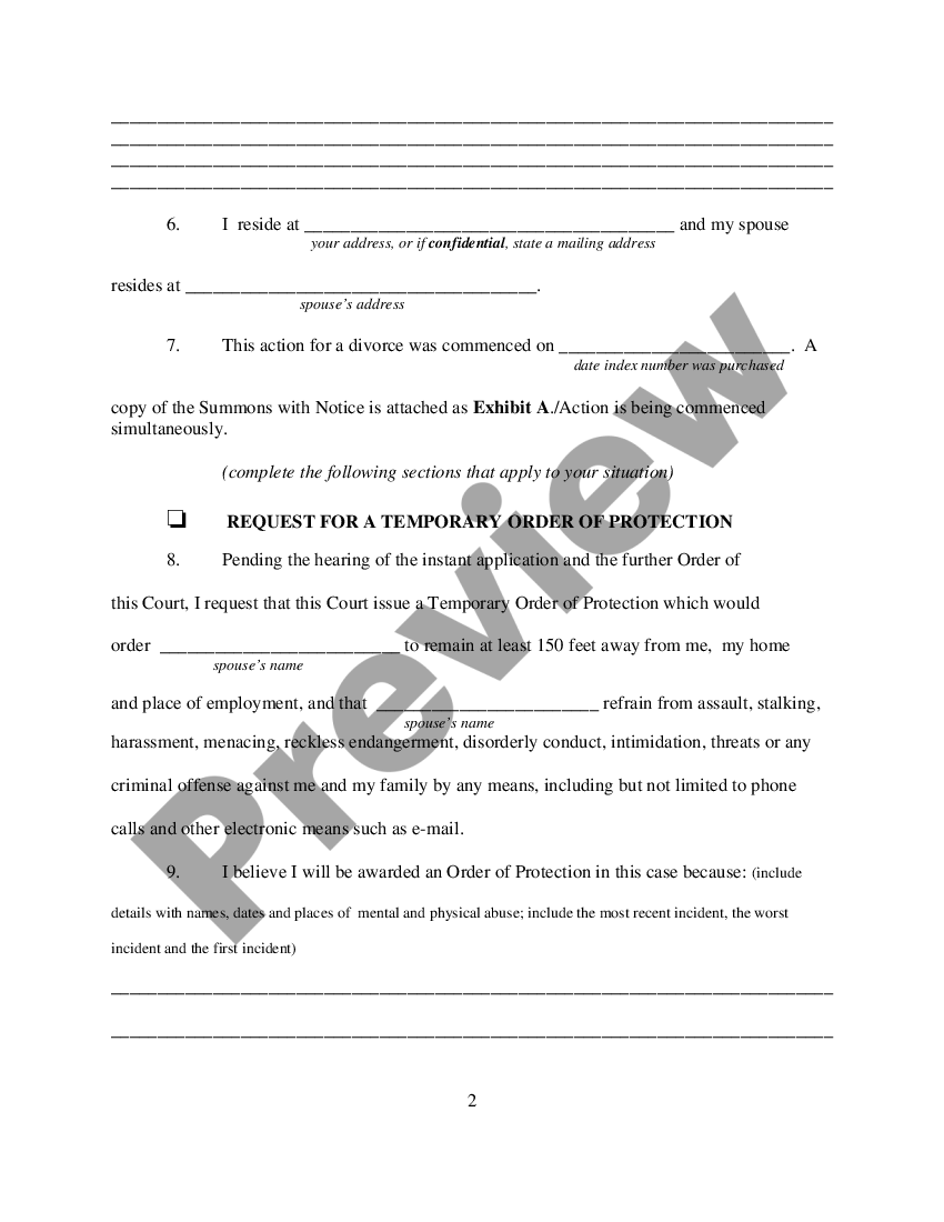 New York Affidavit In Support Of Motion For Temporary Relief 