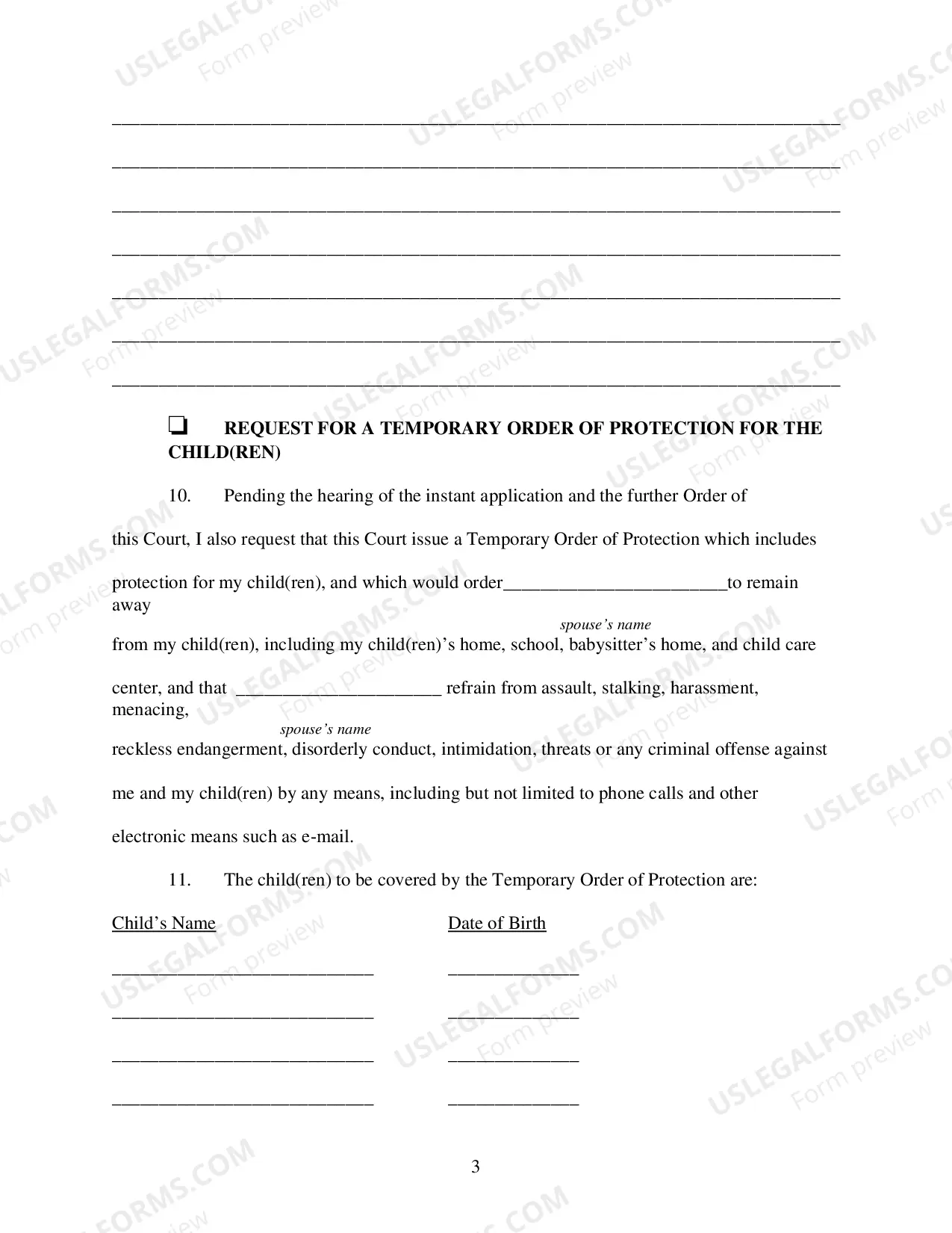 Preview Affidavit In Support of Motion For Temporary Relief