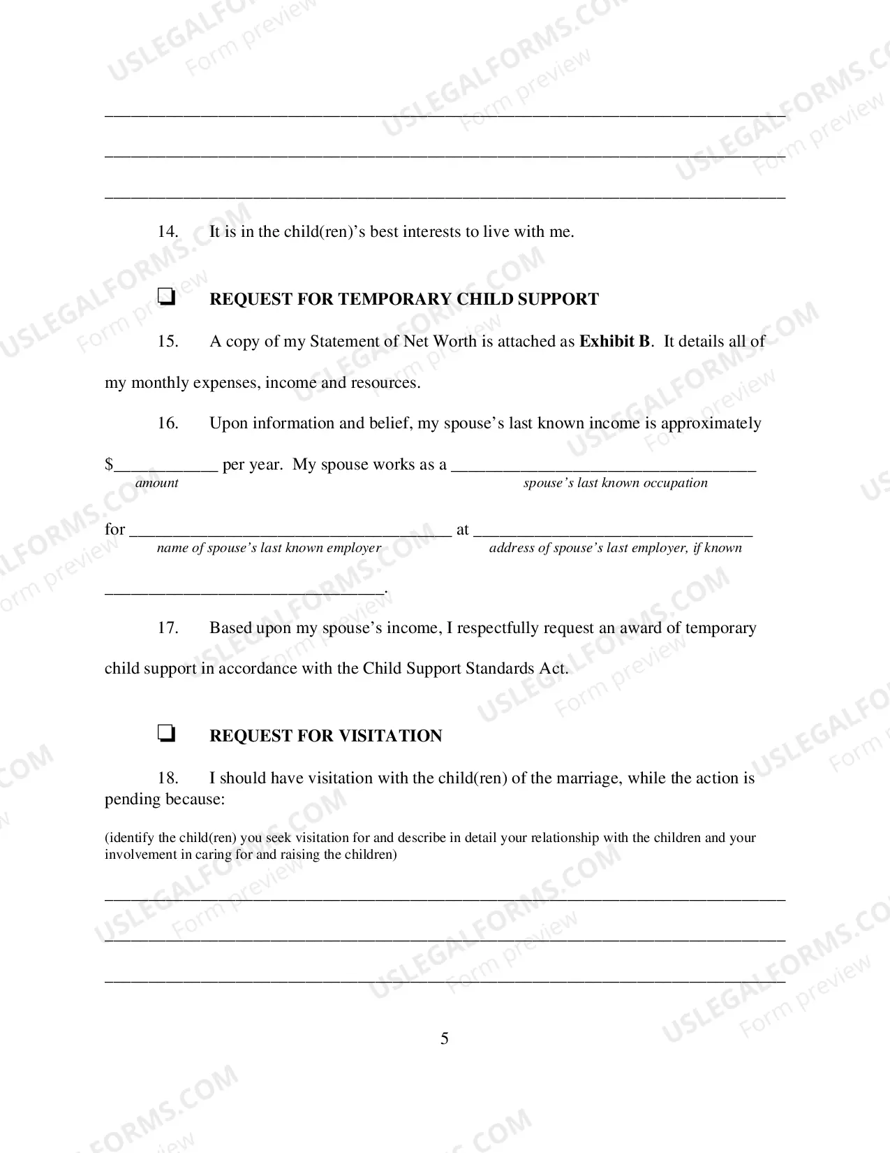 Preview Affidavit In Support of Motion For Temporary Relief