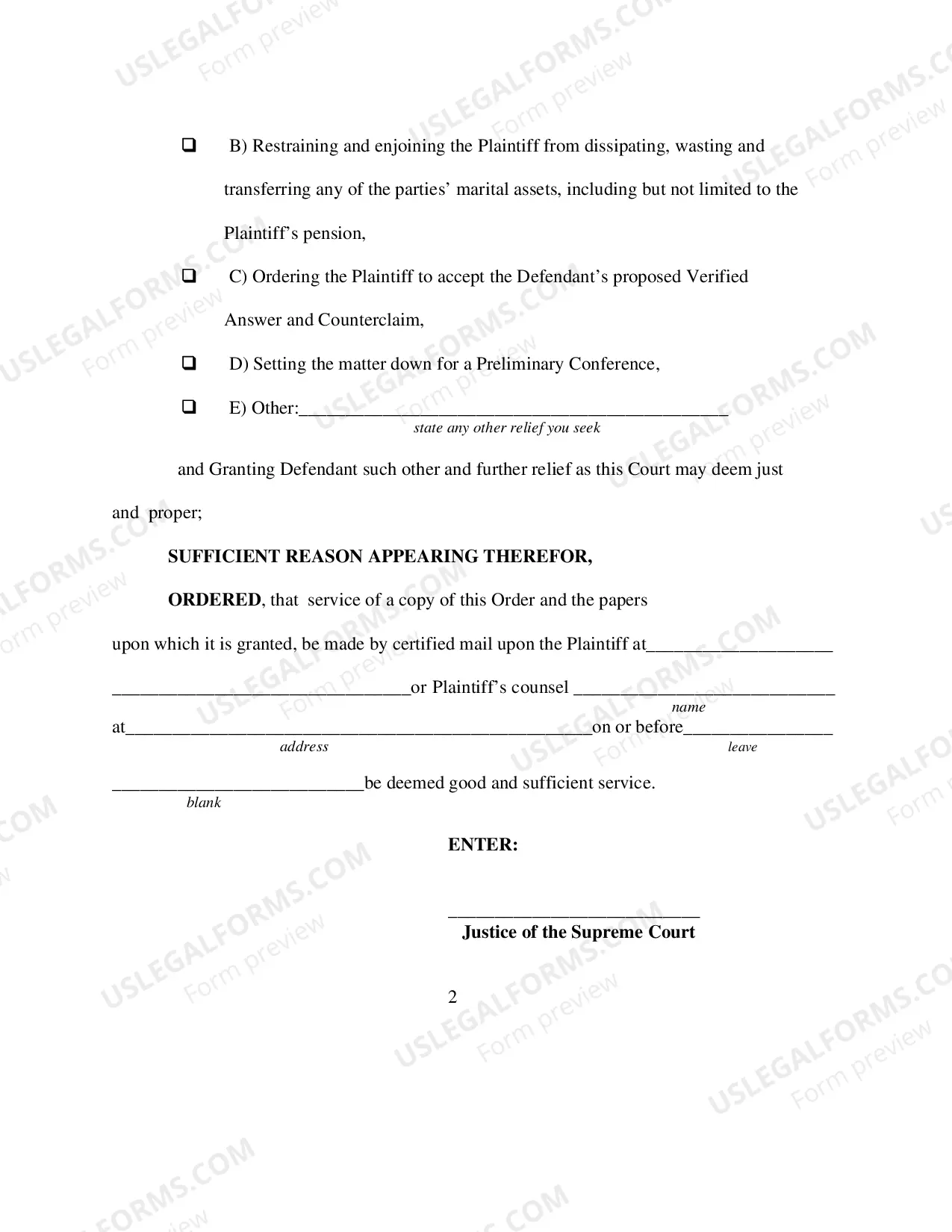 Preview Order To Show Cause To Vacate Default Judgment
