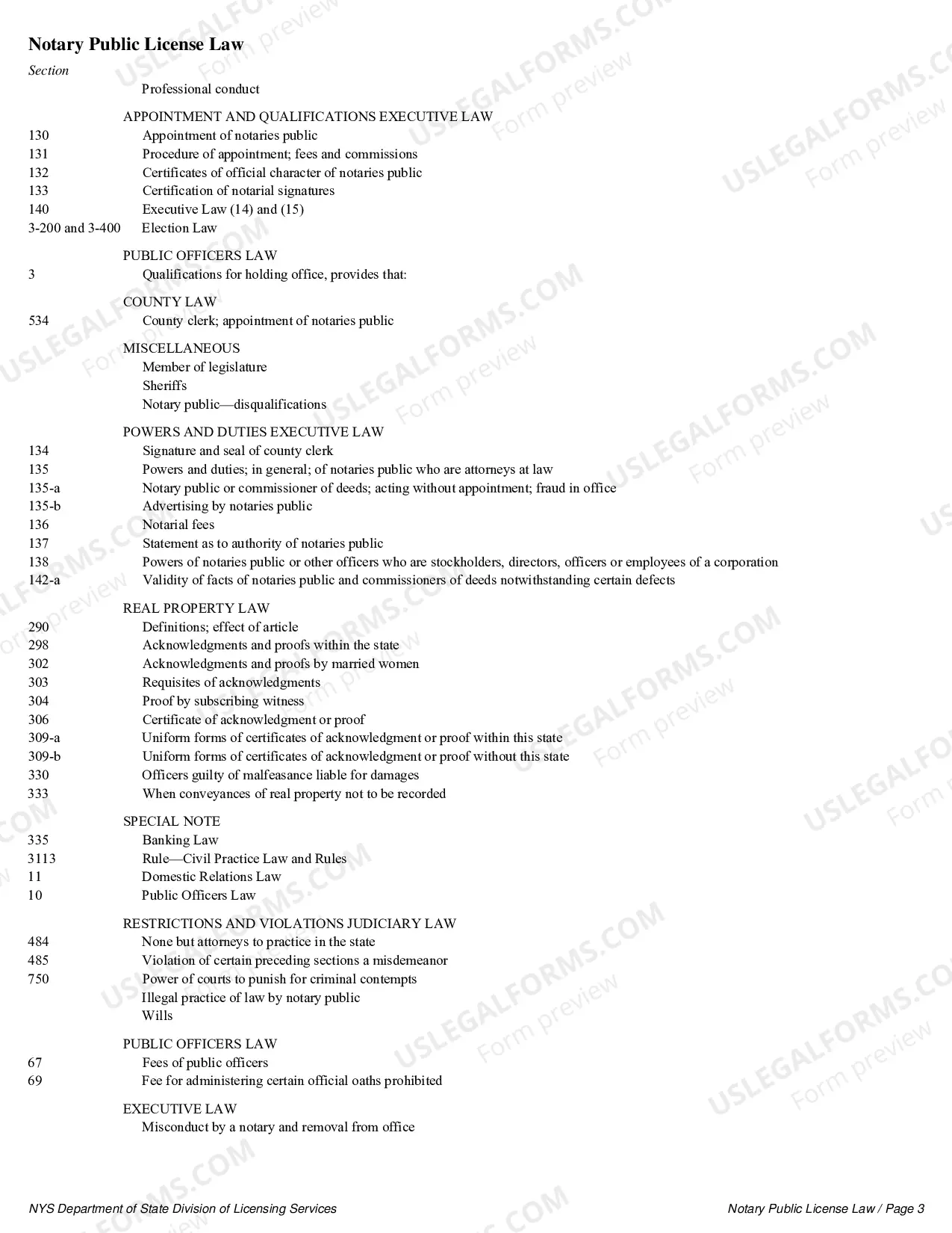 Preview Notary Public License Law