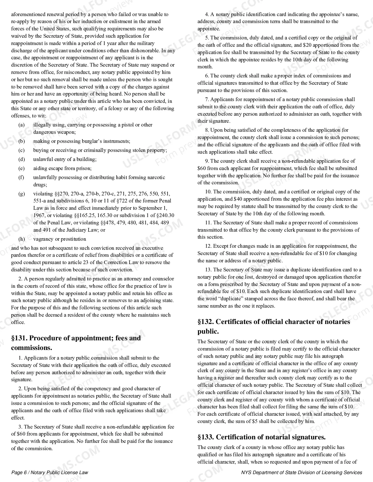 Preview Notary Public License Law