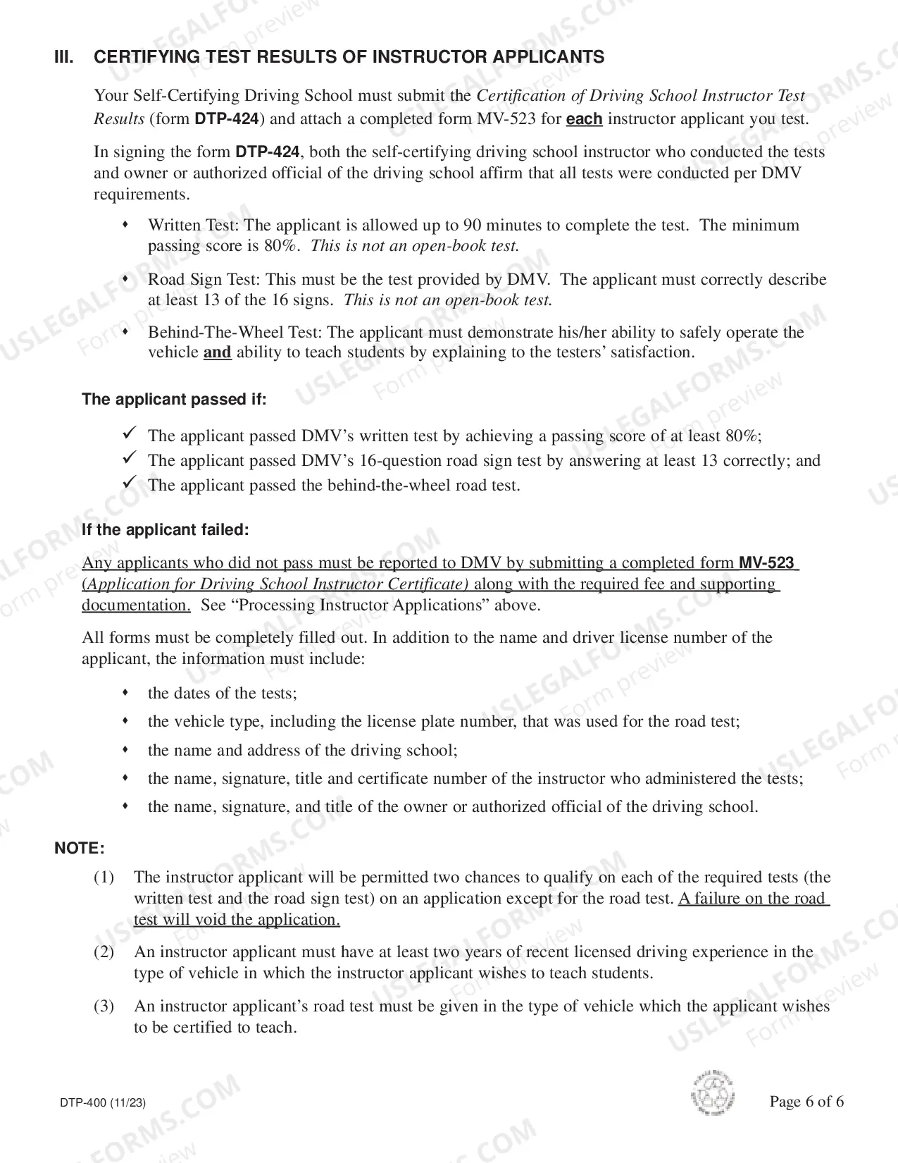 Preview Application Process and Operation Requirements to Participate in DMV's Self-Certification Program for Driving Schools