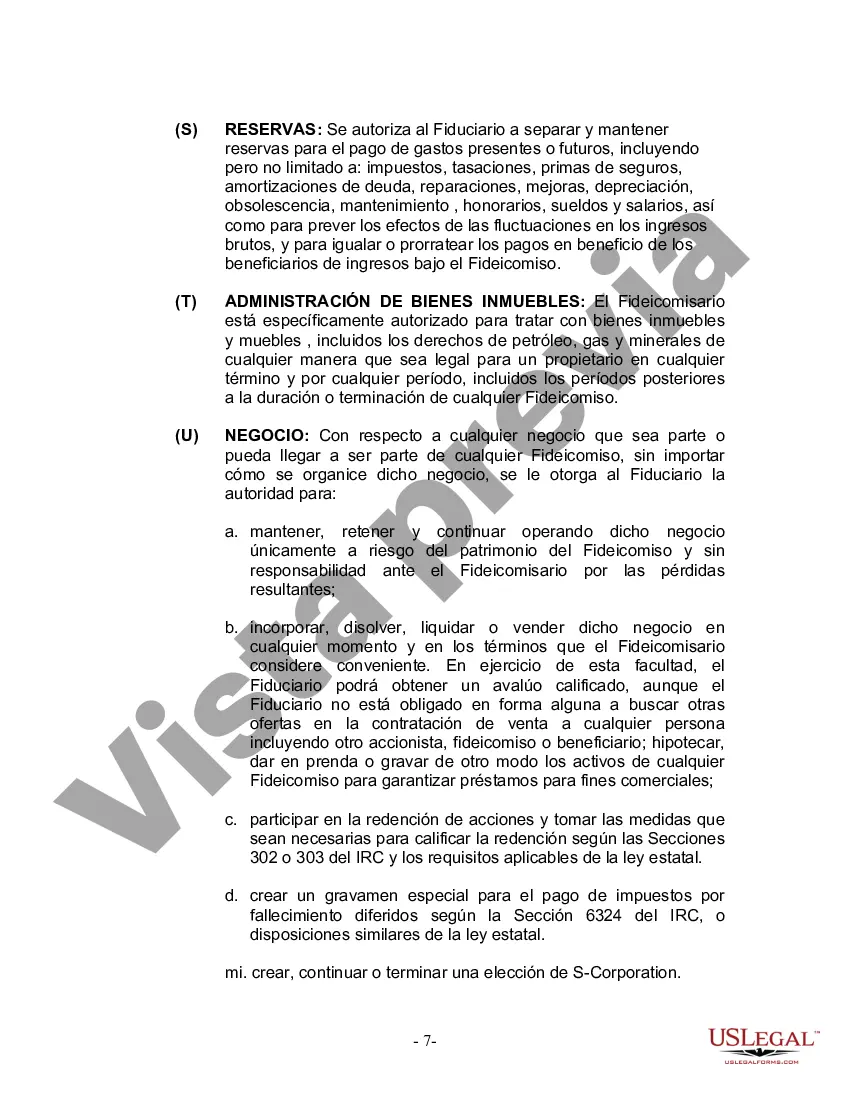Preview Fideicomiso en vida para esposo y esposa sin hijos
