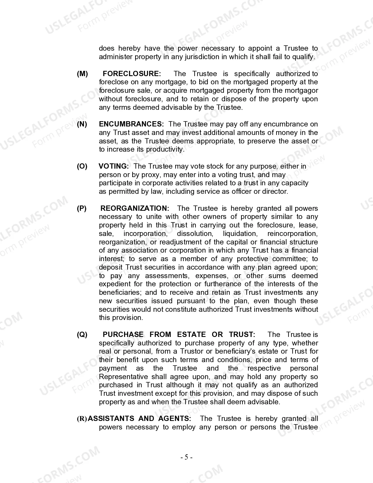 Preview Living Trust for Individual Who is Single, Divorced or Widow or Widower with No Children