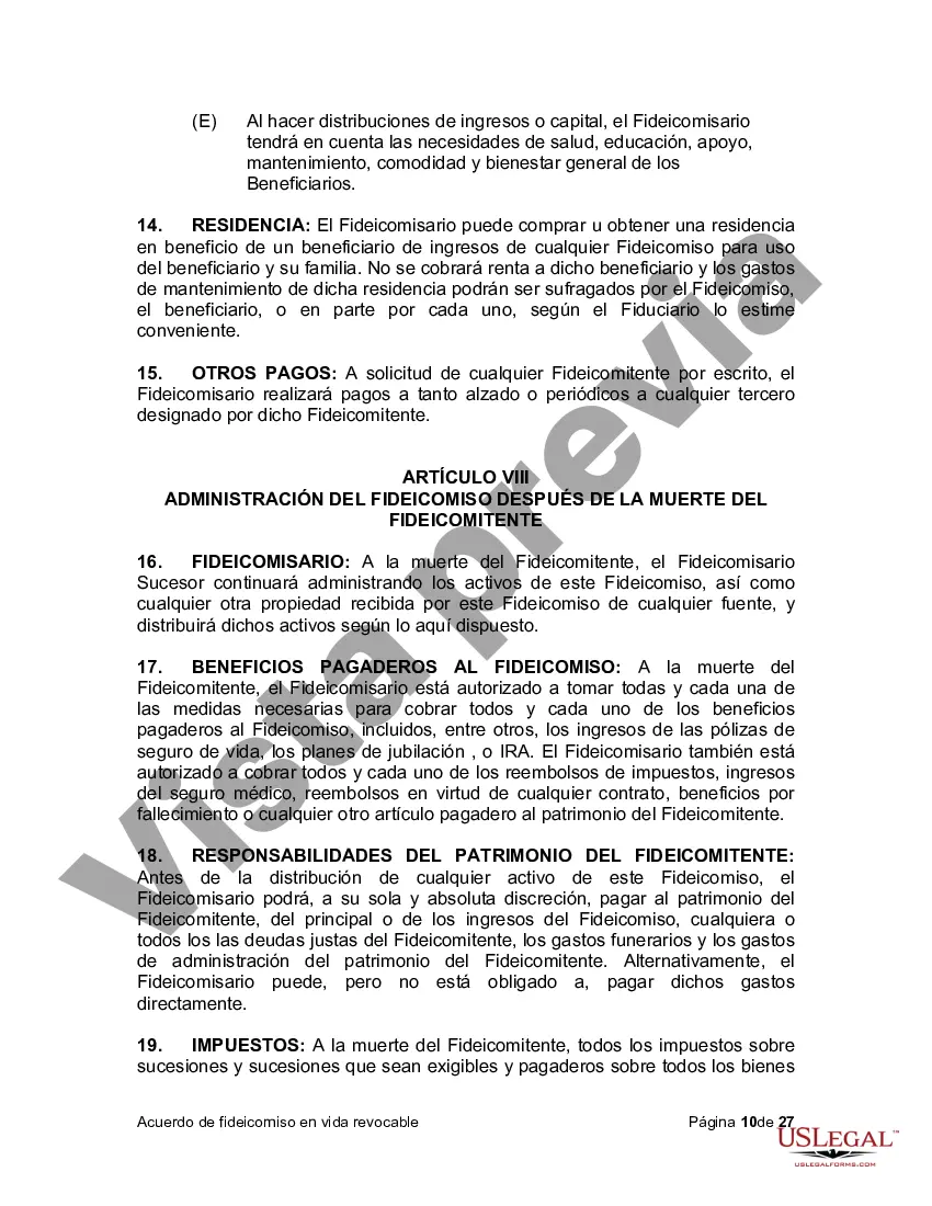 Preview Fideicomiso en vida para esposo y esposa con hijos menores o adultos