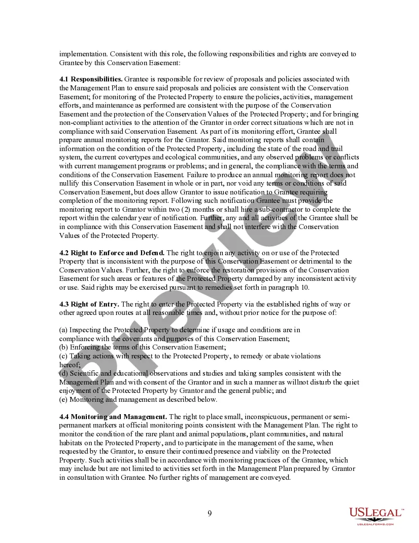Get Conservation Easement Preview Conservation Easement