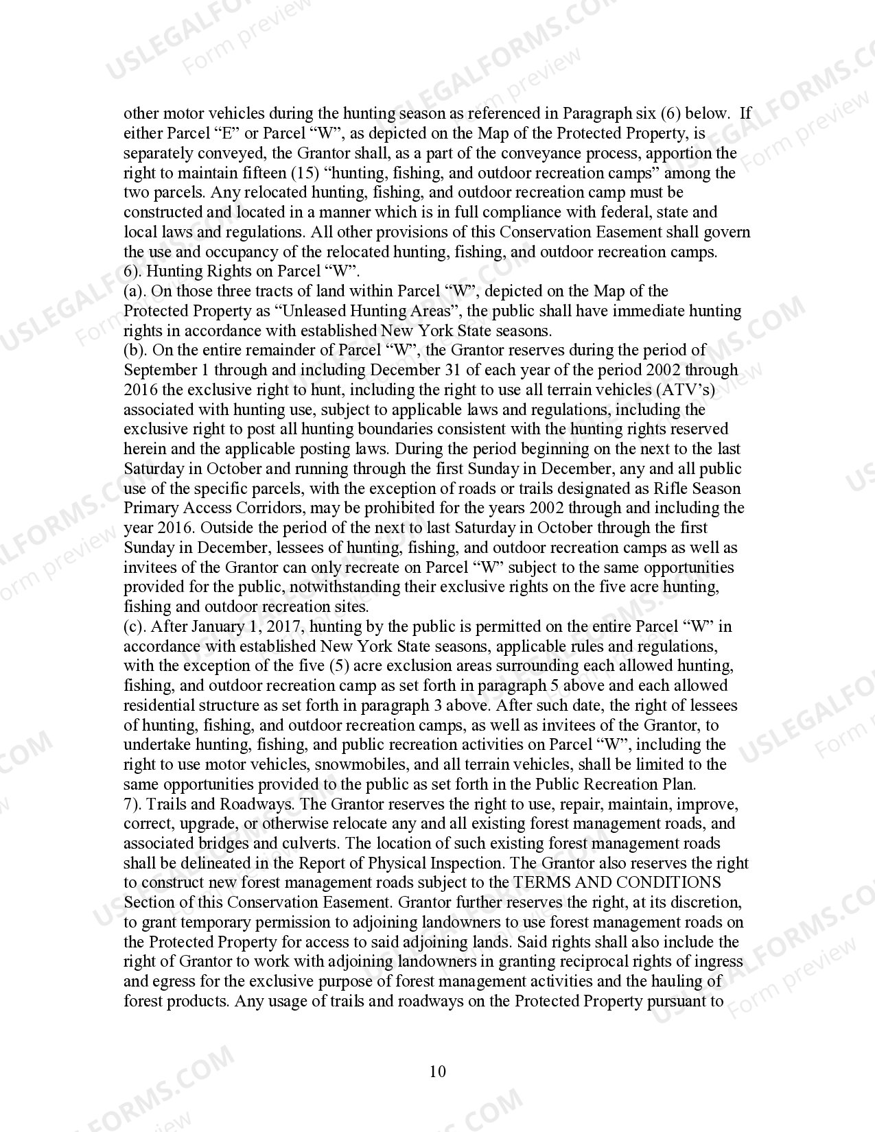 Suffolk New York Deed of Conservation Easement for Open Space and