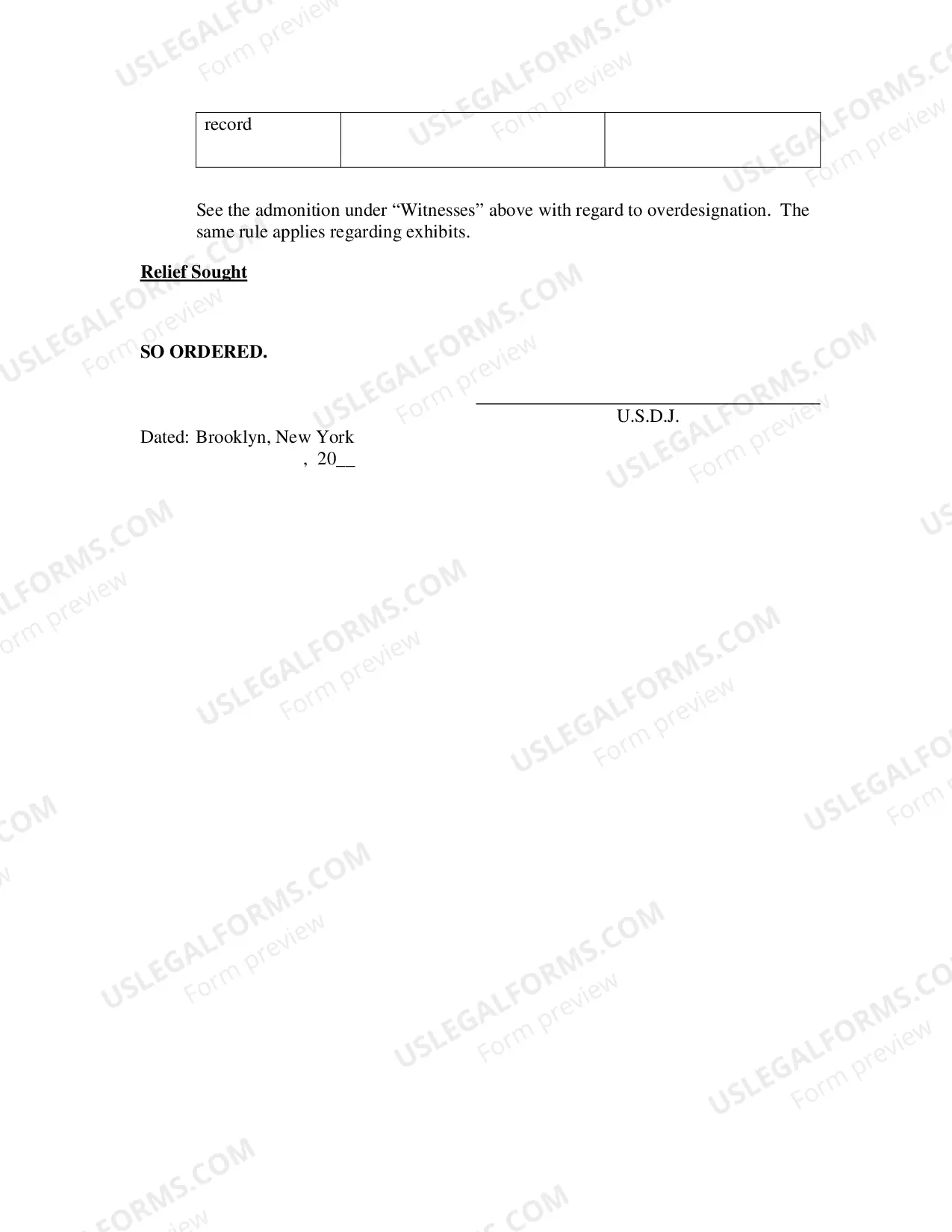 Preview Joint Pretrial Order (Judge Cogan)