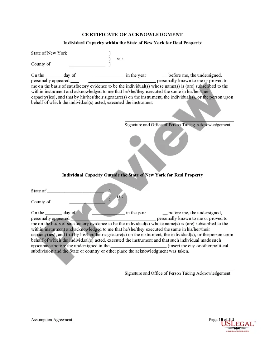 Preview Assumption Agreement of Mortgage and Release of Original Mortgagors