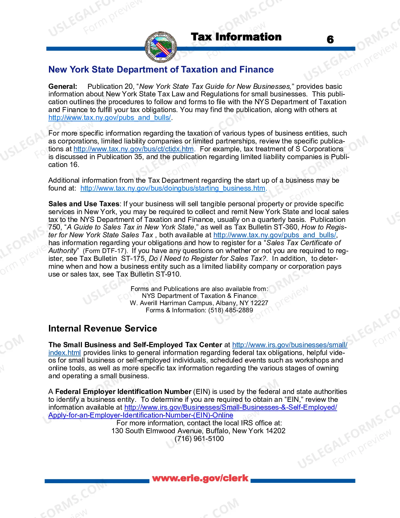 Preview Starting Your New Business Brochure