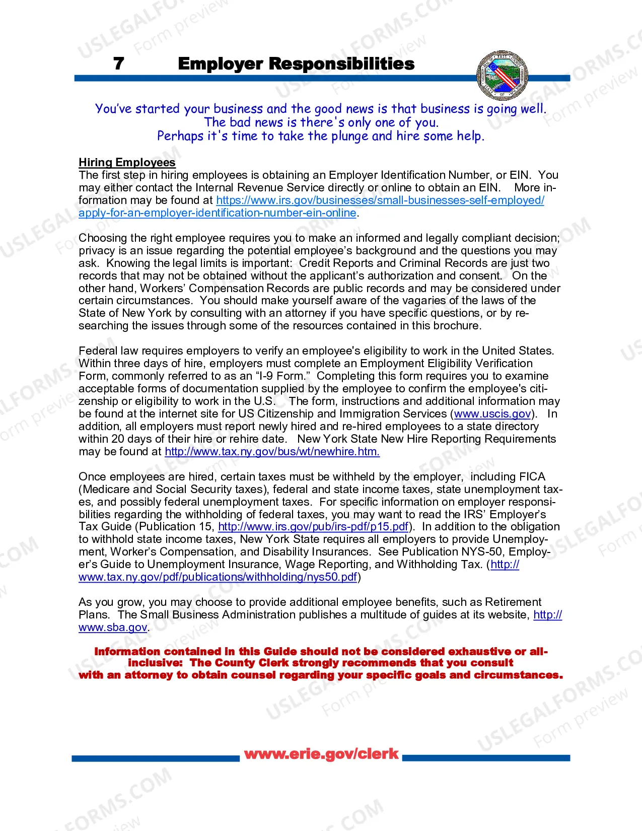 Preview Starting Your New Business Brochure