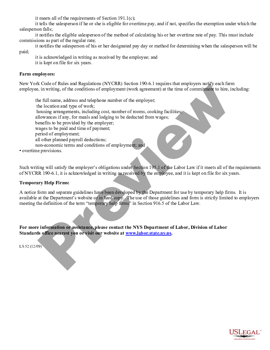 page 1 Guidelines for Written Notice of Rates of Pay and Regular Payday preview