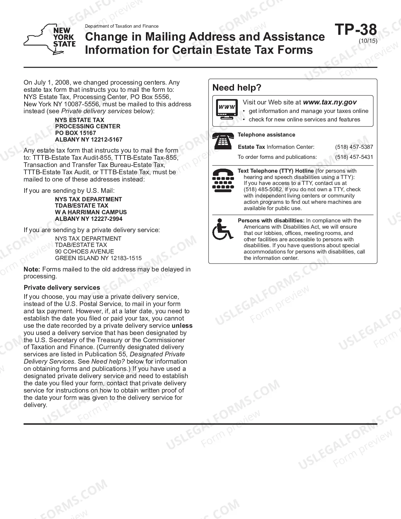 Preview Estate Tax Waiver Notice