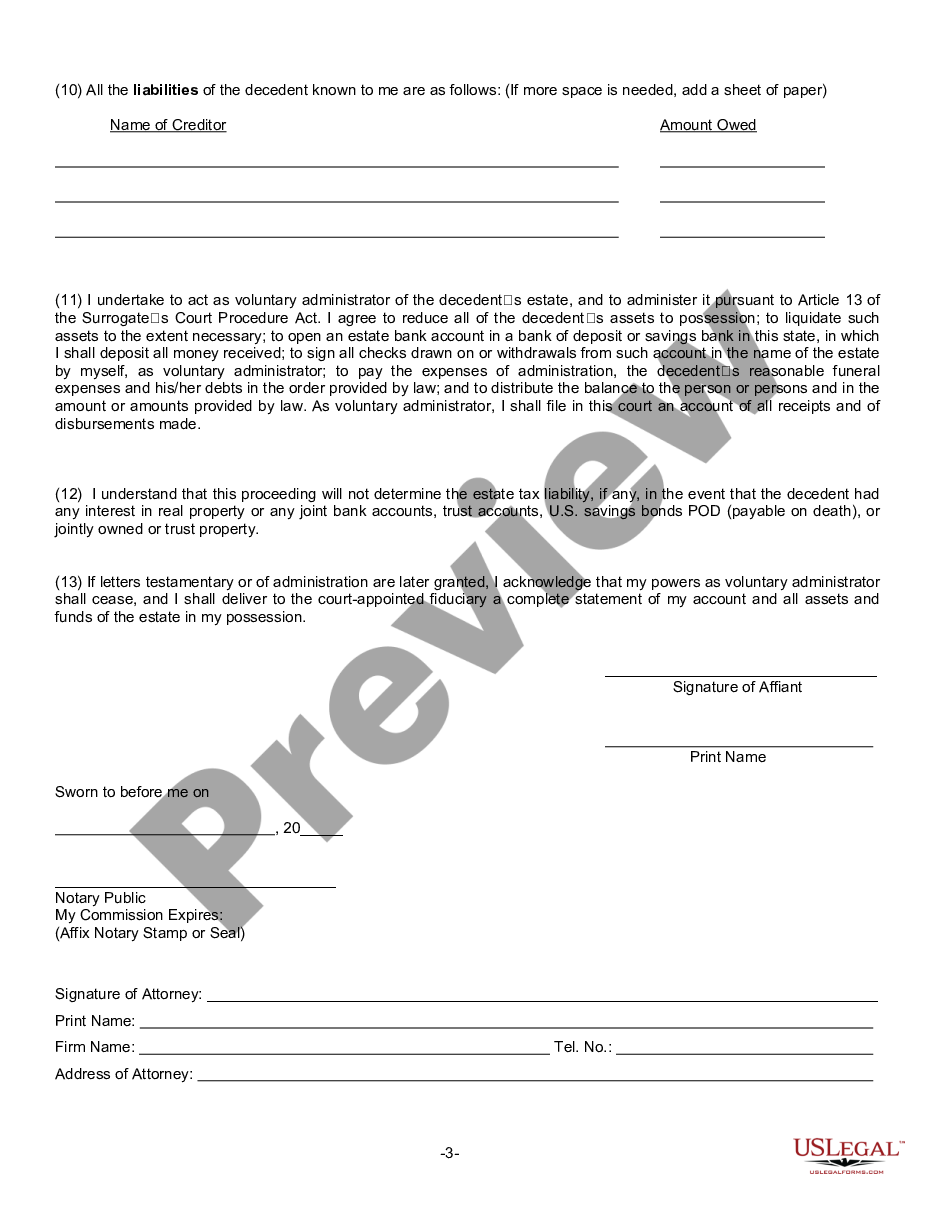 page 2 Small Estate Affidavit for Estates Not More Than $50,000 preview