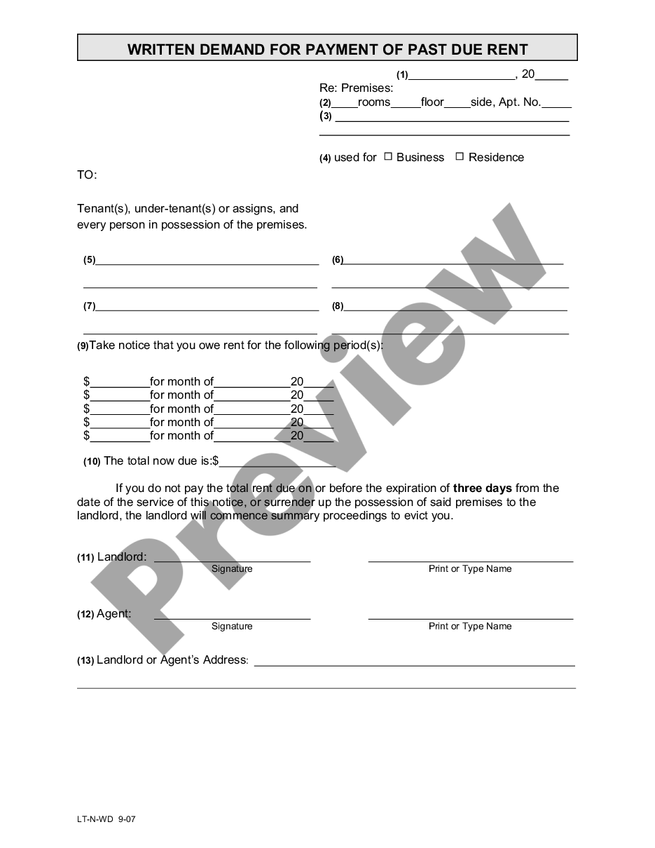 page 3 Eviction Forms Packet For Nonpayment Summary Proceedings For Courts Outside New York City preview