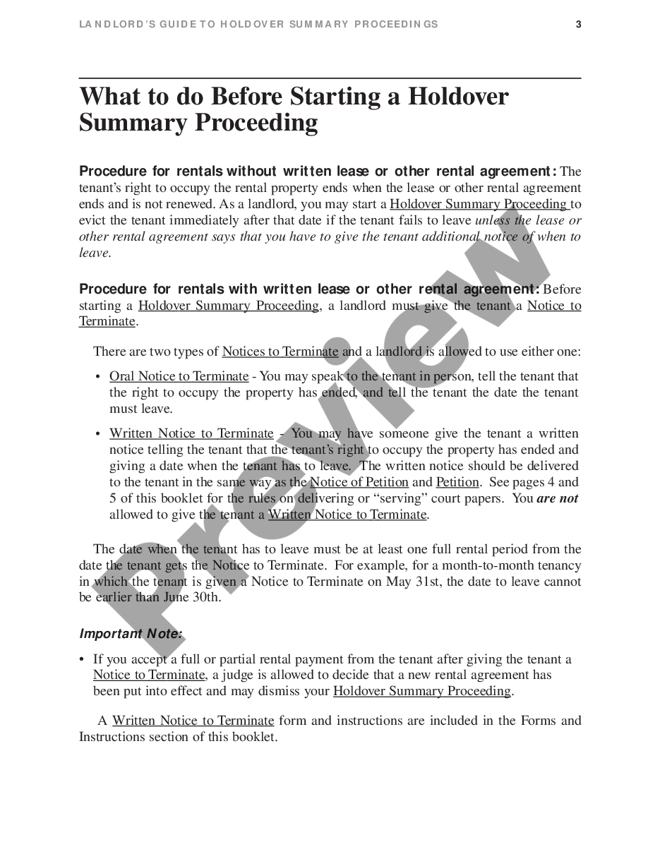 page 5 Landlordâ€™s Guide To Holdover Summary Proceedings (For Courts Outside New York City) preview