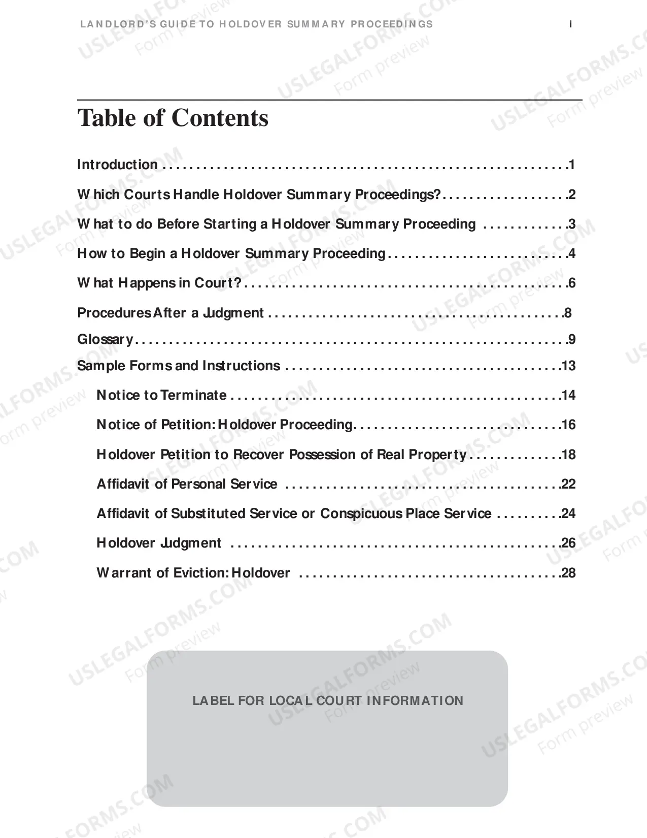 Preview Landlord's Guide To Holdover Summary Proceedings (For Courts Outside New York City)