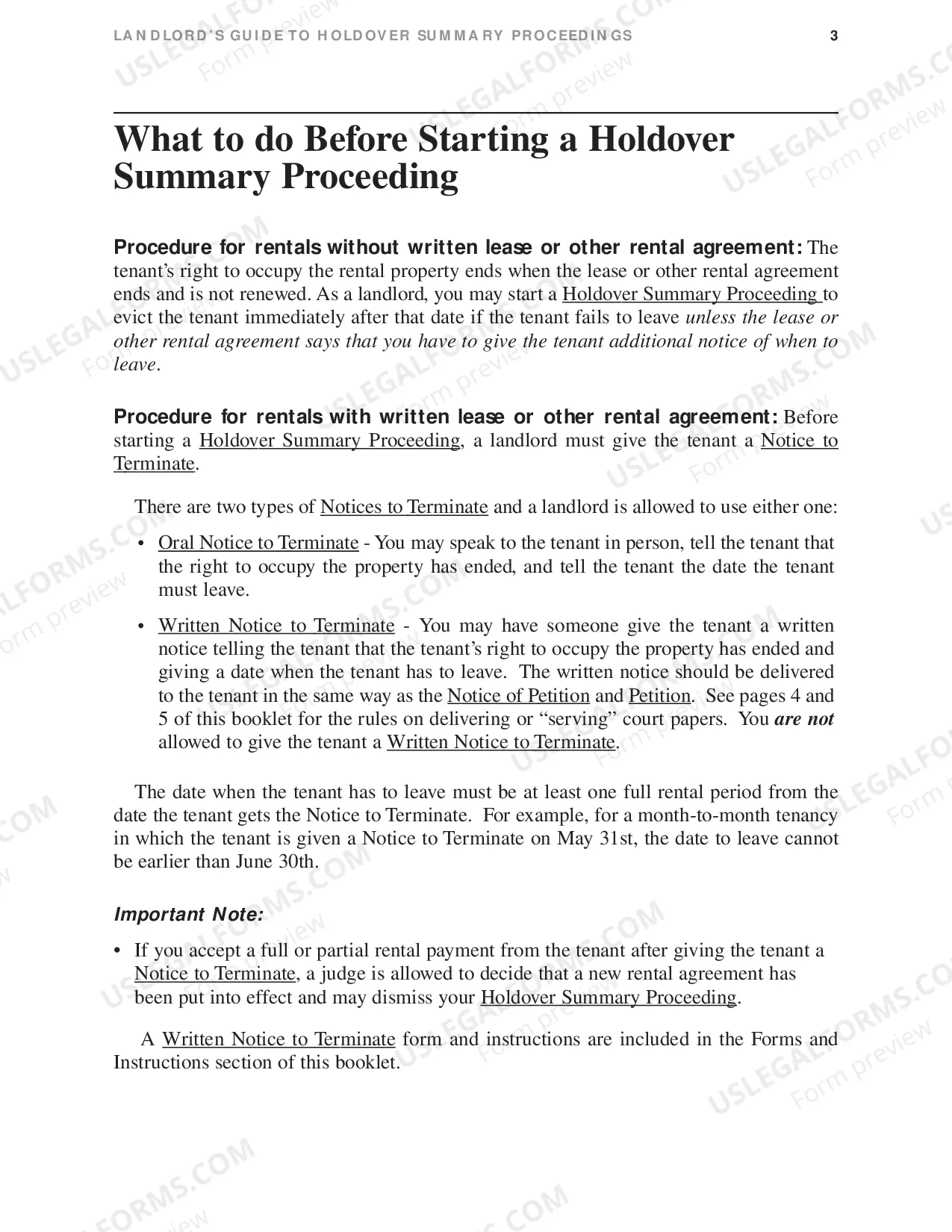 Preview Landlord's Guide To Holdover Summary Proceedings (For Courts Outside New York City)