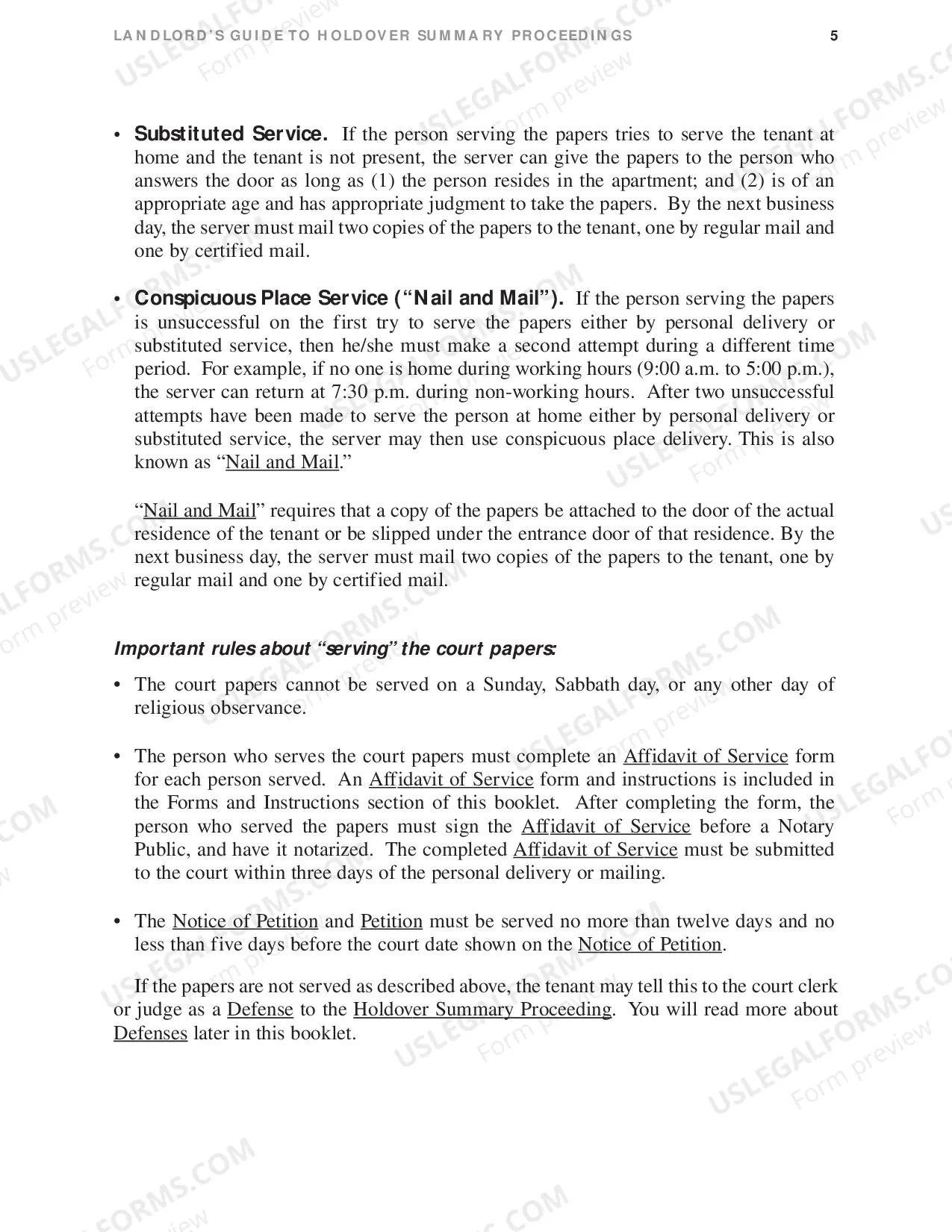 Preview Landlord's Guide To Holdover Summary Proceedings (For Courts Outside New York City)