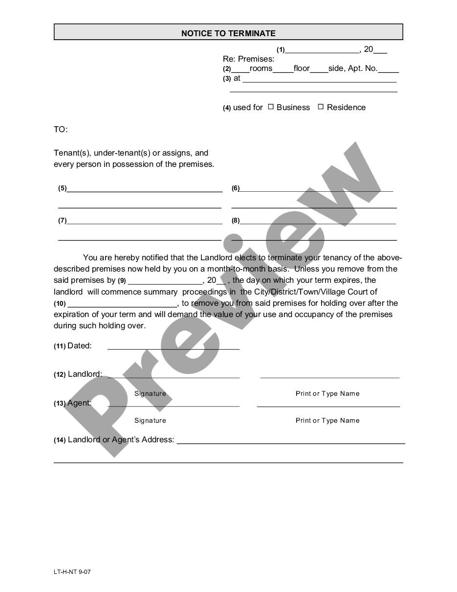 page 3 Eviction Forms Packet For Holdover Summary Proceedings For Courts Outside New York City preview