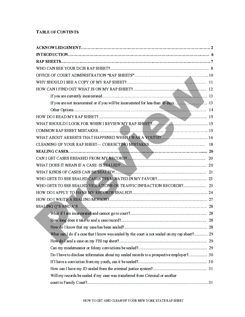 Get New York Expungement Guide to Sealing Records and Clearing a Rap Sheet Preview New York Expungement Guide to Sealing Records and Clearing a Rap Sheet