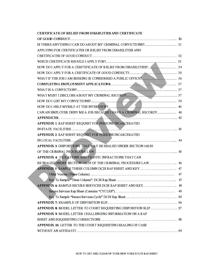 Get New York Expungement Guide to Sealing Records and Clearing a Rap Sheet Preview New York Expungement Guide to Sealing Records and Clearing a Rap Sheet