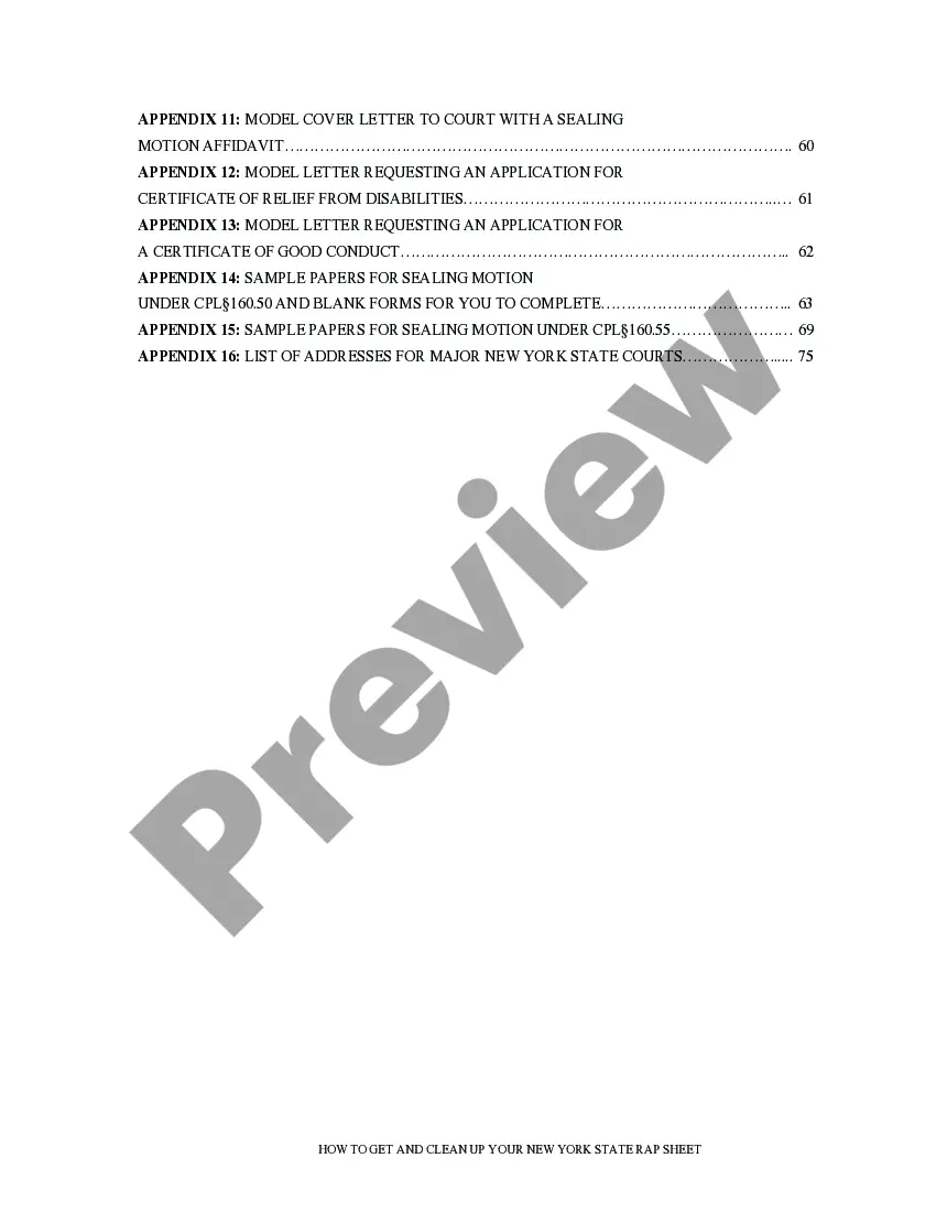 Get New York Expungement Guide to Sealing Records and Clearing a Rap Sheet Preview New York Expungement Guide to Sealing Records and Clearing a Rap Sheet