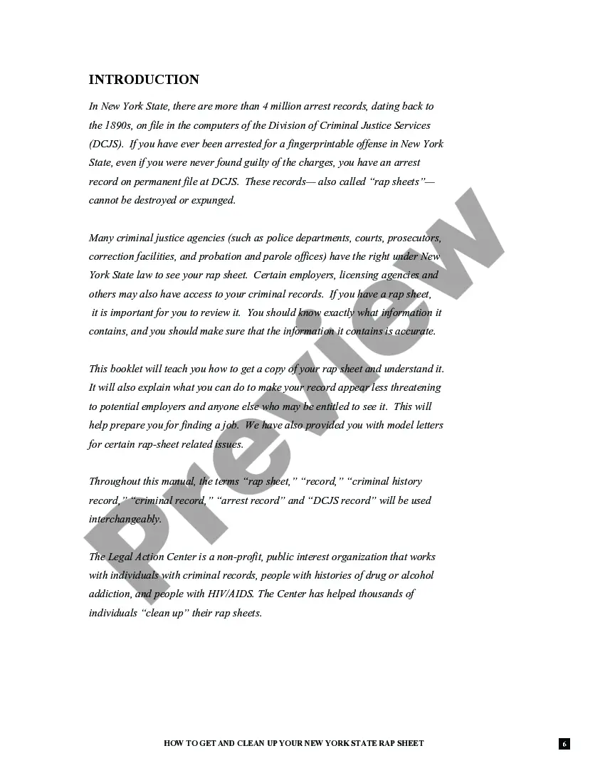 Get New York Expungement Guide to Sealing Records and Clearing a Rap Sheet Preview New York Expungement Guide to Sealing Records and Clearing a Rap Sheet