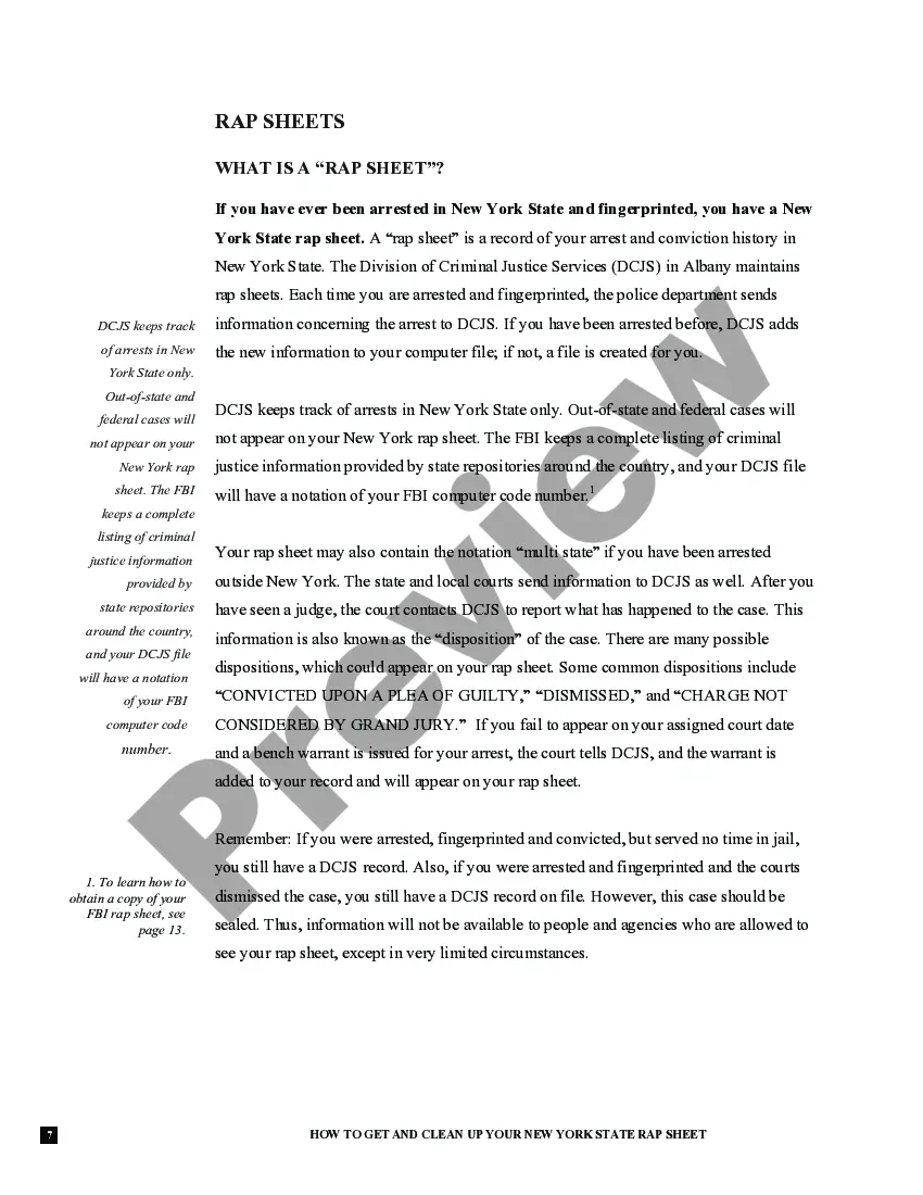 Get New York Expungement Guide to Sealing Records and Clearing a Rap Sheet Preview New York Expungement Guide to Sealing Records and Clearing a Rap Sheet