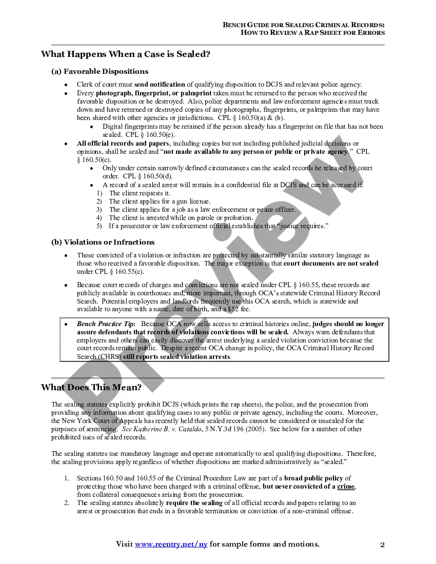 Preview Bench Guide For Sealing Criminal Records