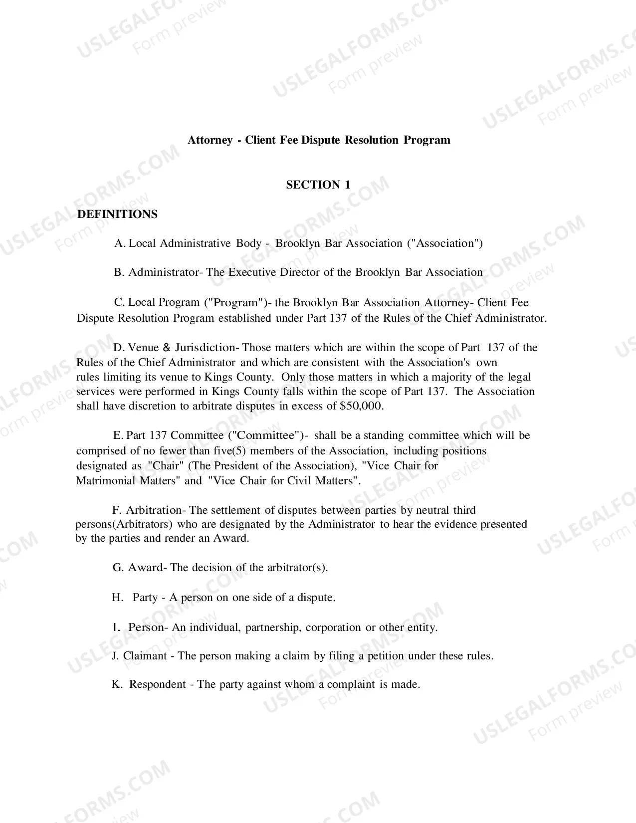Preview Packet for Dispute over Fees