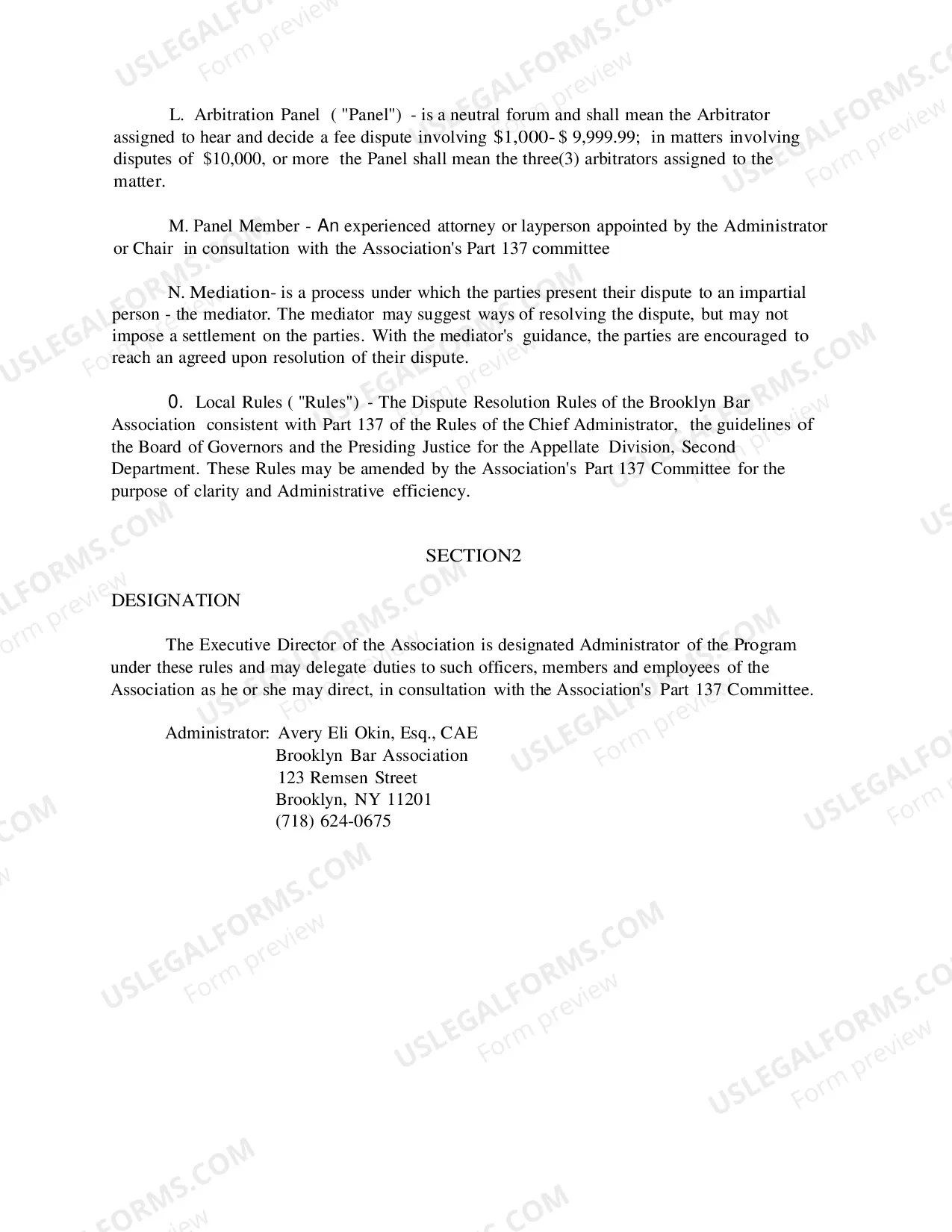 Preview Packet for Dispute over Fees